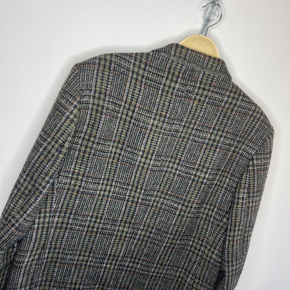 Harris Tweed Vtg Harris Tweed Grey Green Coat WOOL Jacket Blazer 40 R Size 40R - 12 Thumbnail