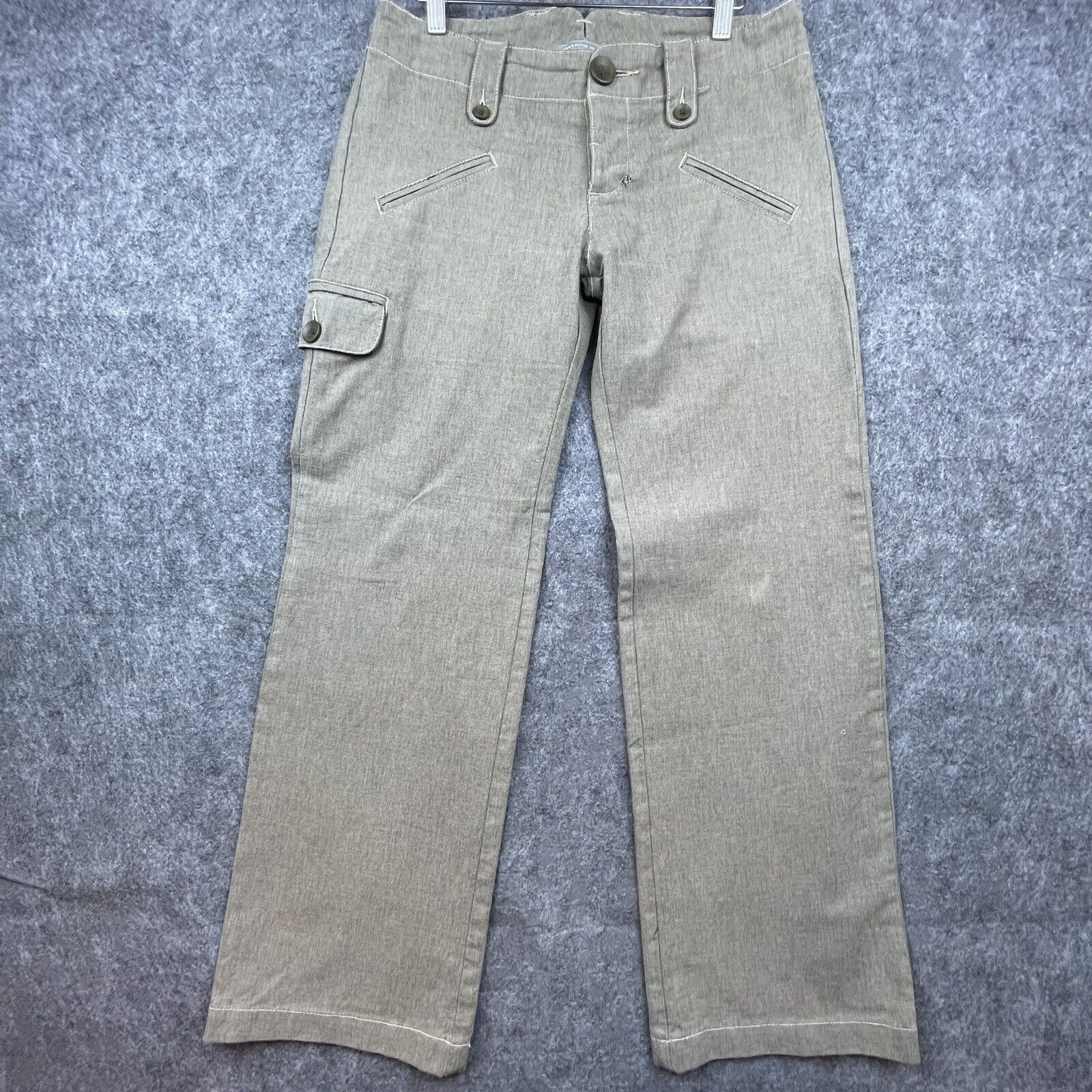 James Perse James Perse Pants Womens 27 Tan Tweed Twill Straight Career Size 27" / US 4 / IT 40 - 1 Thumbnail