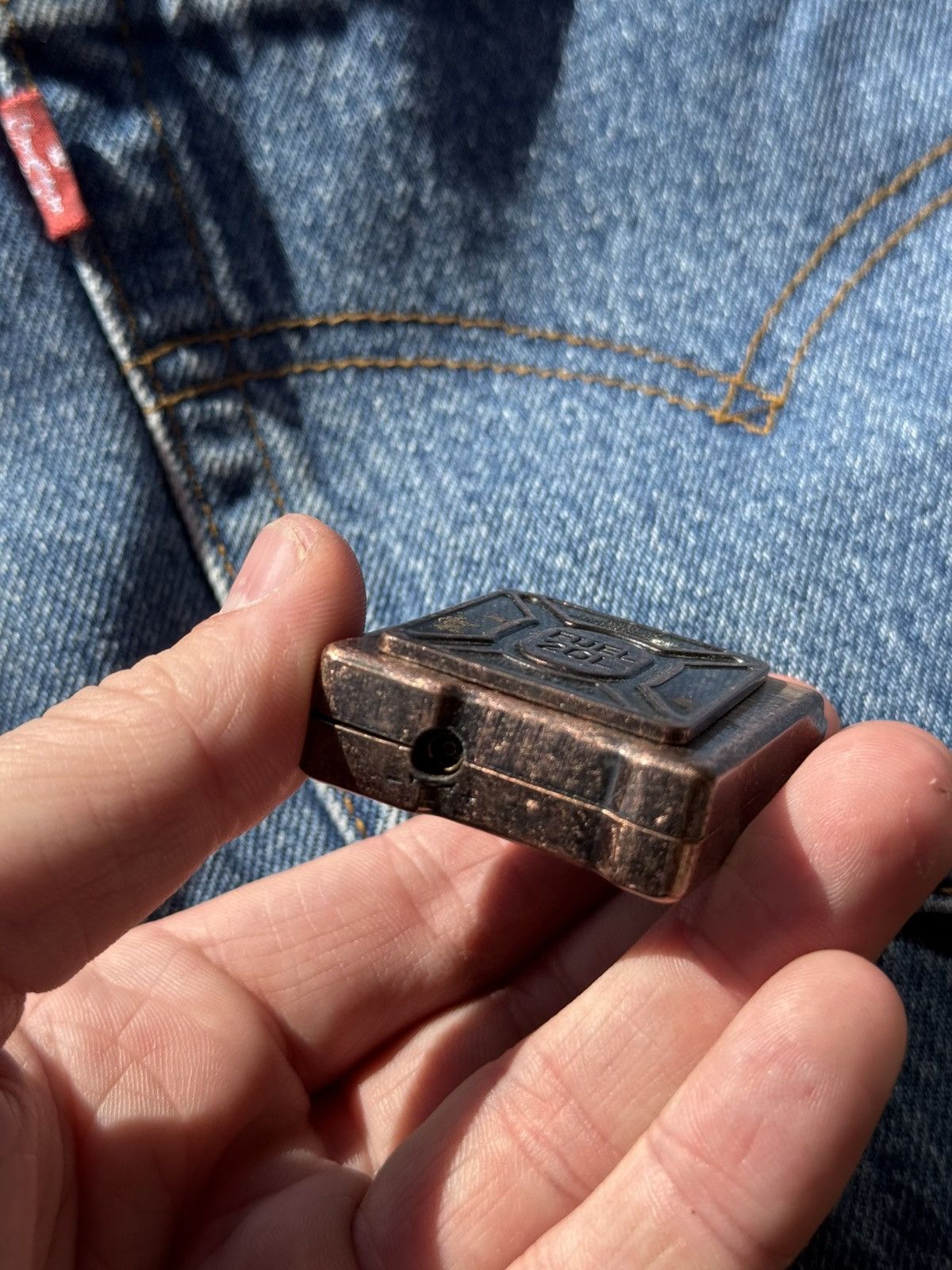 Vintage 🛞Brown Vintage Cigar Lighter canister fuel, WORK Size ONE SIZE - 6 Thumbnail