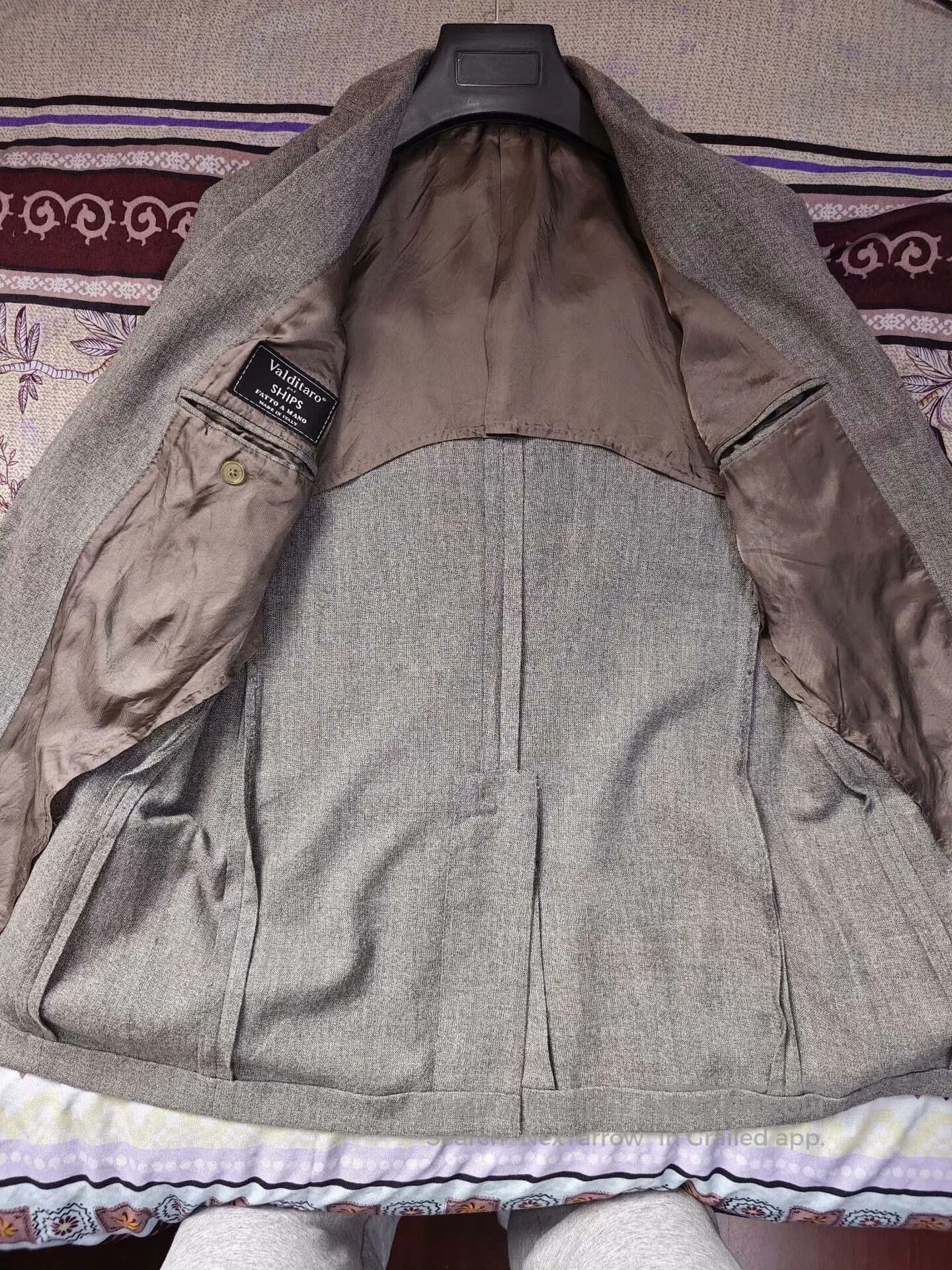 Caruso Italian Handmade Gray Cotton Blend Suit. Size US S / EU 44-46 / 1 - 6 Thumbnail