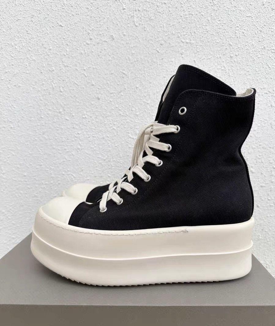 Rick Owens Rick Owens DRKSHDW Canvas High-Top Sneakers Size US 7 / EU 40 - 4 Thumbnail