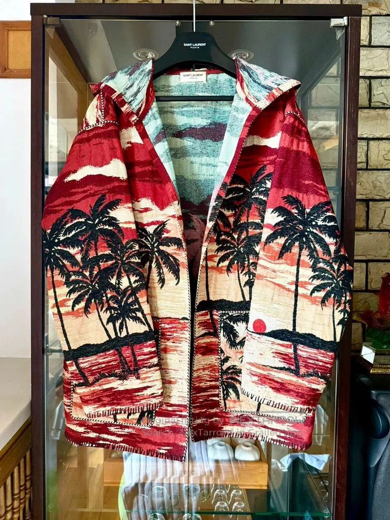 Saint Laurent Paris Saint Laurent 16SS Palm Tree Cape Jacket. Size US L / EU 52-54 / 3 - 1 Thumbnail