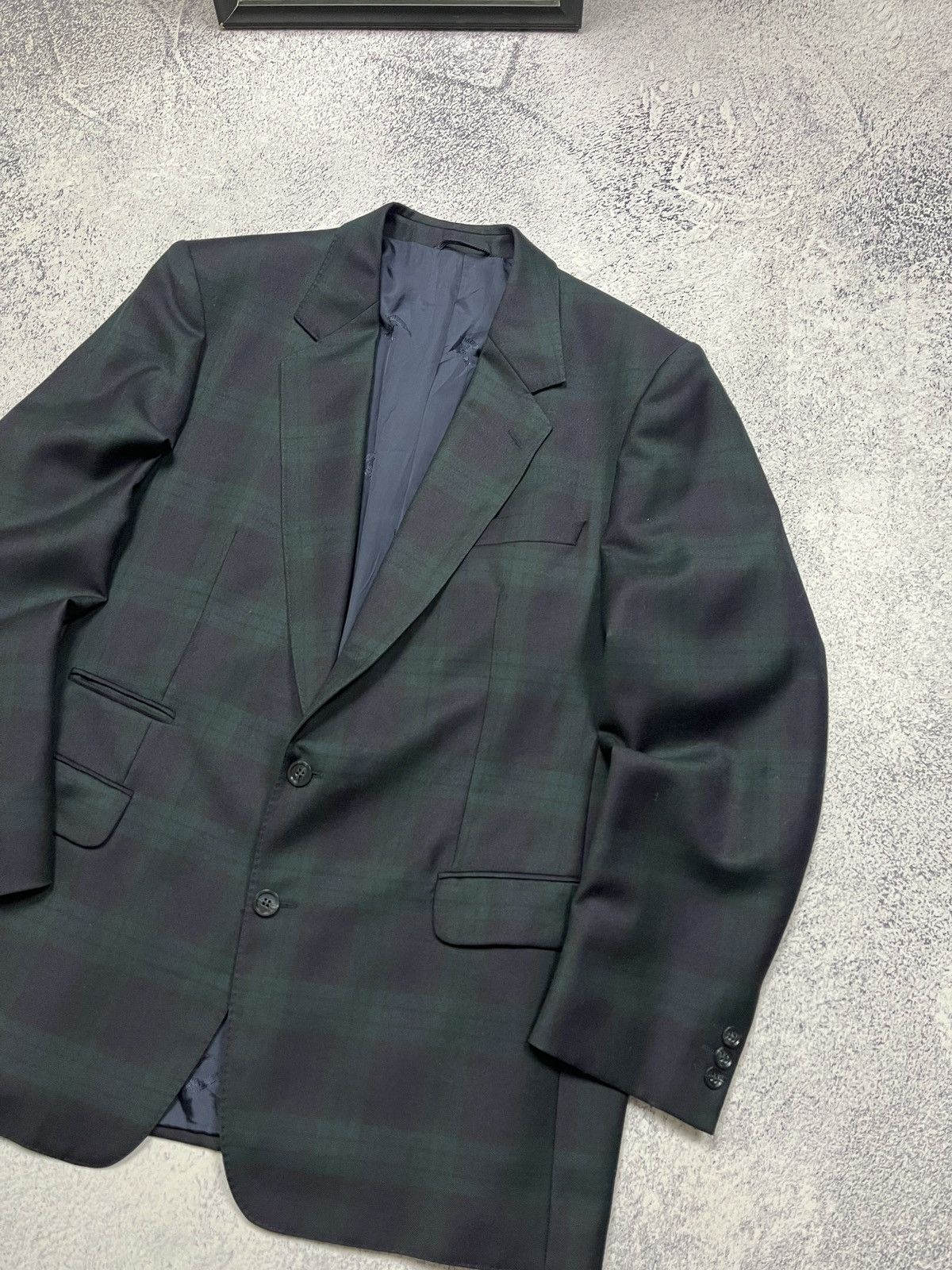 Burberry × Vintage Vintage Burberrys 90’s Wool Blazer Plaid Jacket Nova Check Size US L / EU 52-54 / 3 - 6 Thumbnail