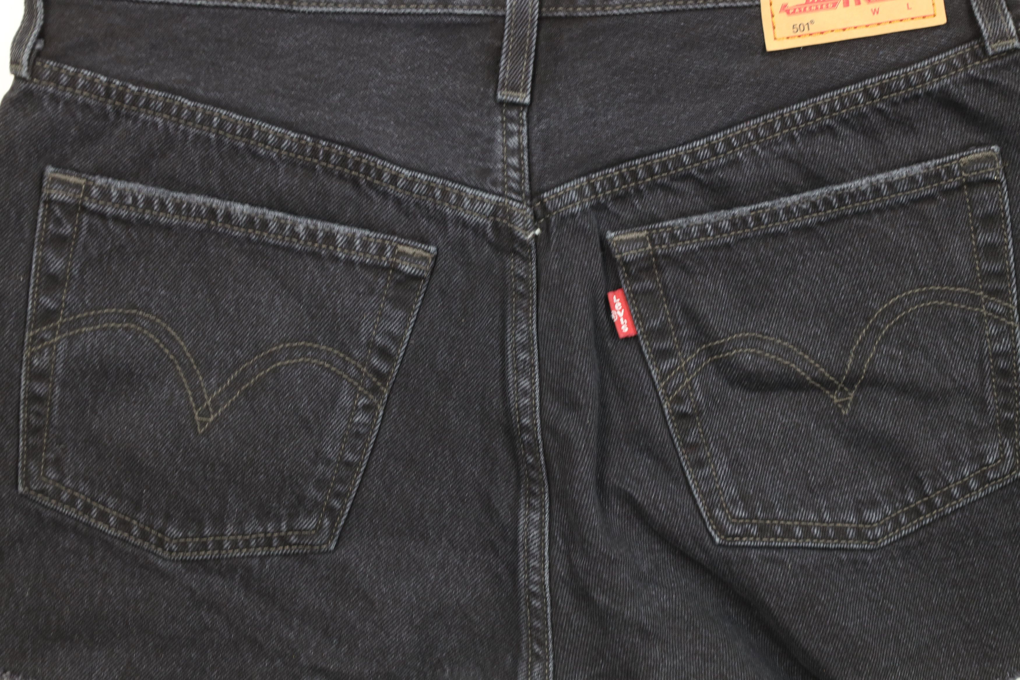 Levi's Vintage Y2K Levis 501xx Fly Cut Off Denim Shorts Black Size 28" / US 6 / IT 42 - 11 Thumbnail