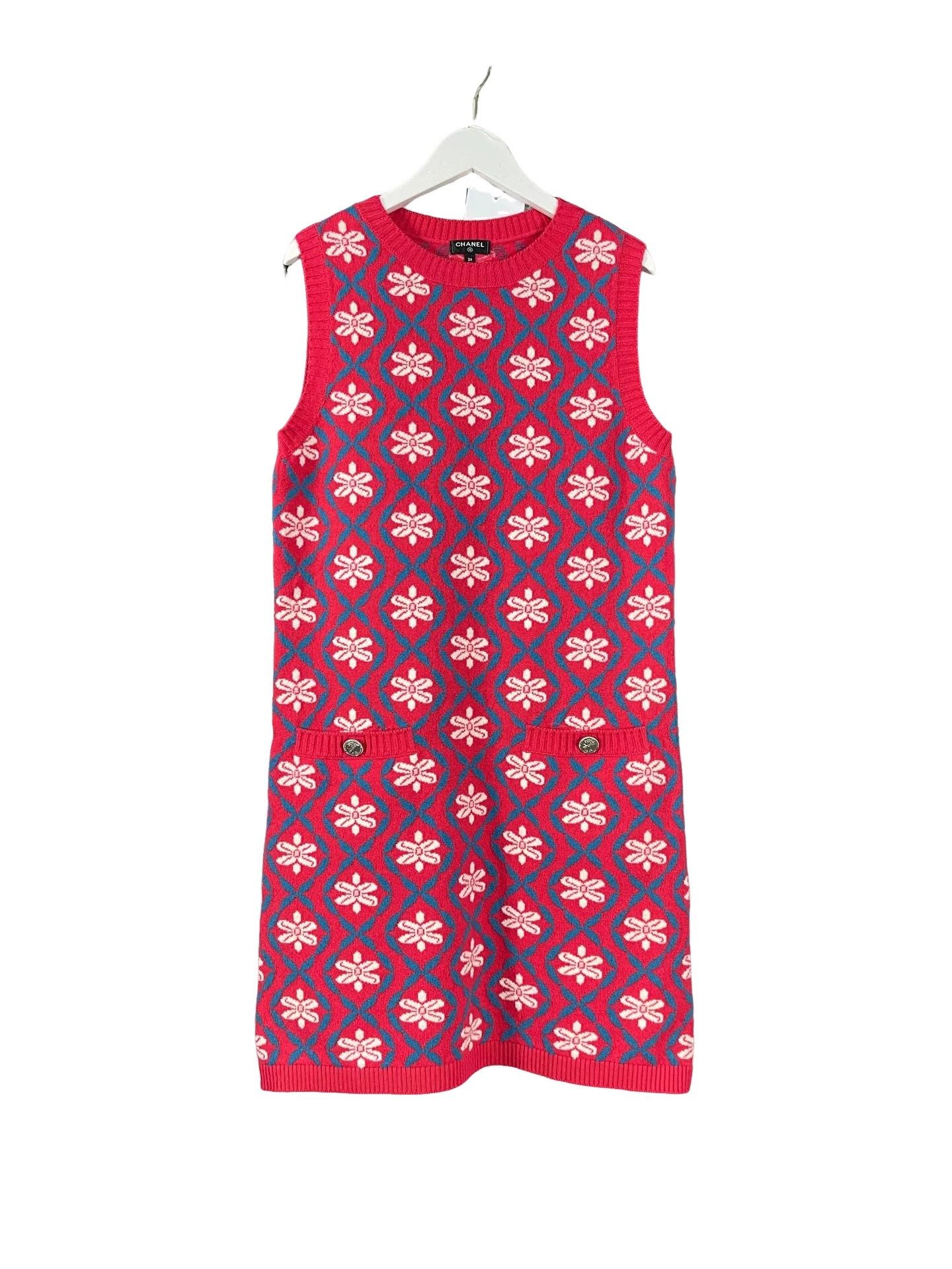 Chanel Chanel Floral Knit Mini Dress Size 36 Size XS / US 0-2 / IT 36-38 - 1 Thumbnail