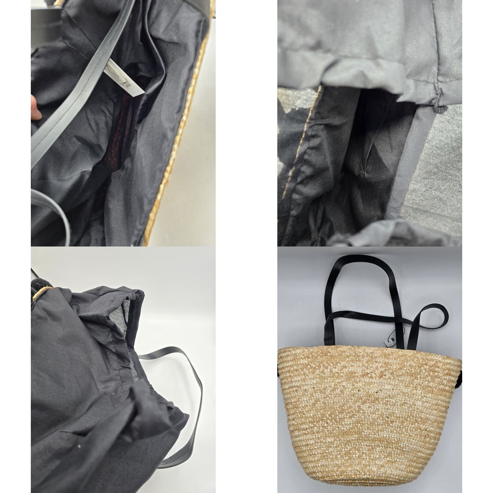 Vintage NEW WITH TAGS Tickled Pink Going Places Pom Pom Wicker Bag Women Shoulder Bag Natural Beach Bag Size ONE SIZE - 8 Thumbnail