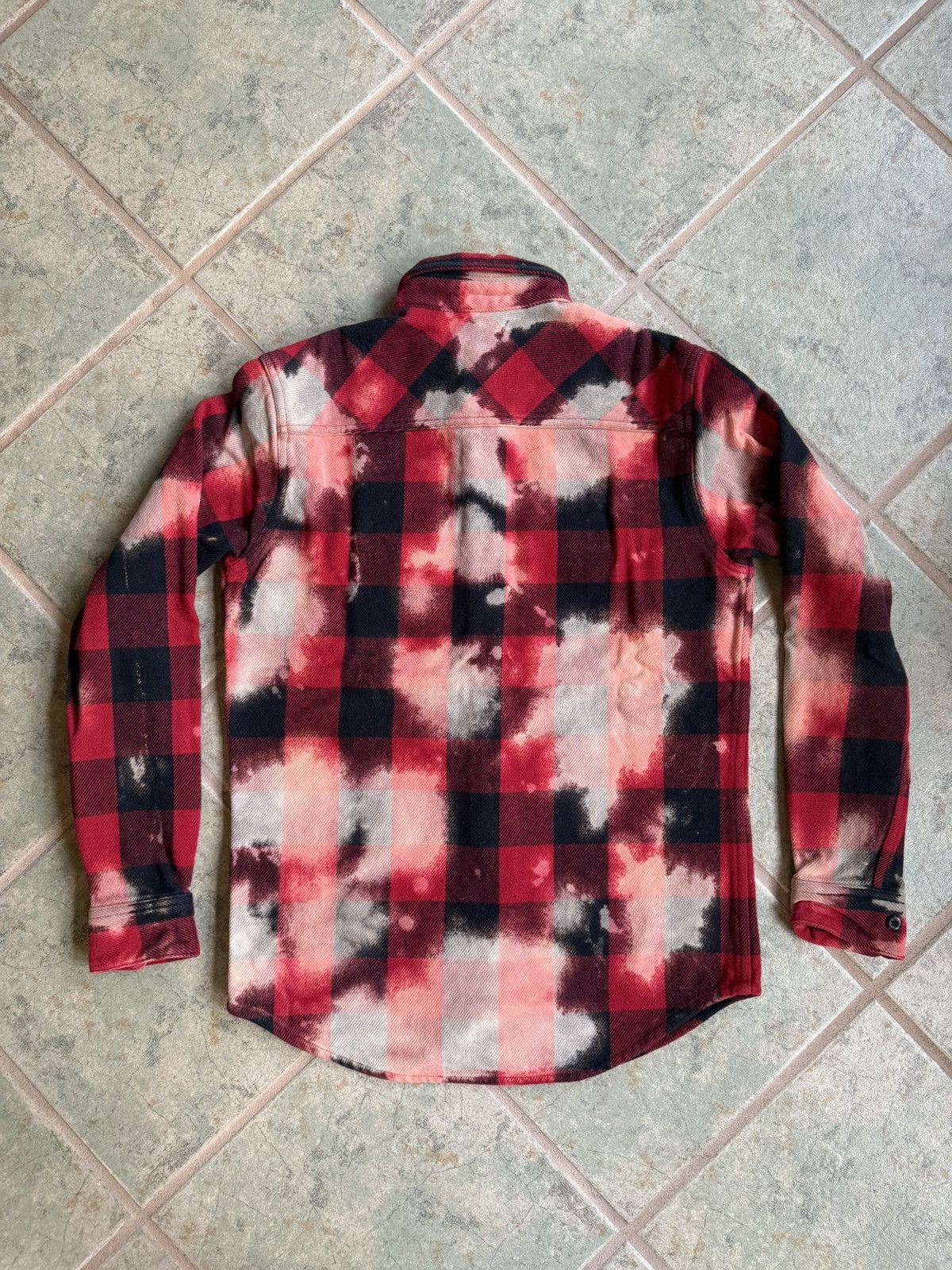 Supreme Supreme Bleached Buffalo Heavyweight Flannel Red FW13 Size US S / EU 44-46 / 1 - 2 Thumbnail