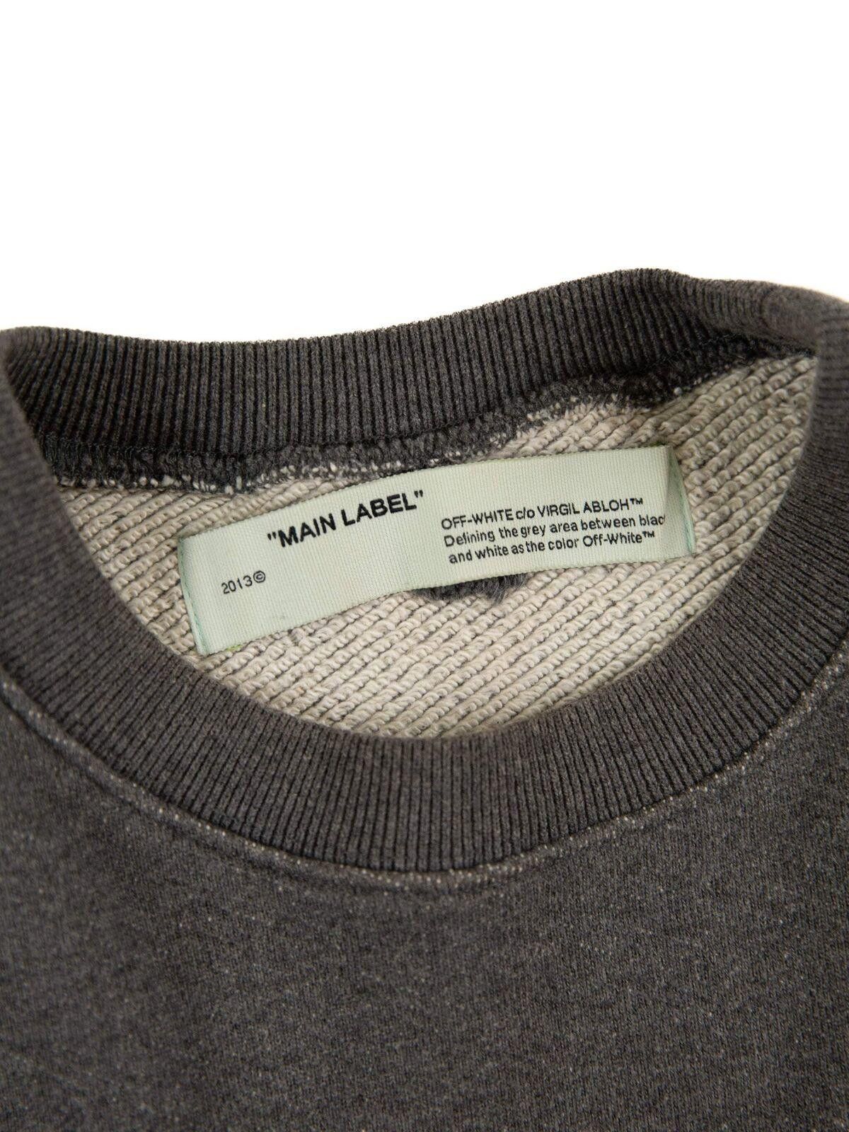 Off-White Off-White Mens Melange Grey Arrow Sweatshirt Small Grey Size US S / EU 44-46 / 1 - 5 Thumbnail
