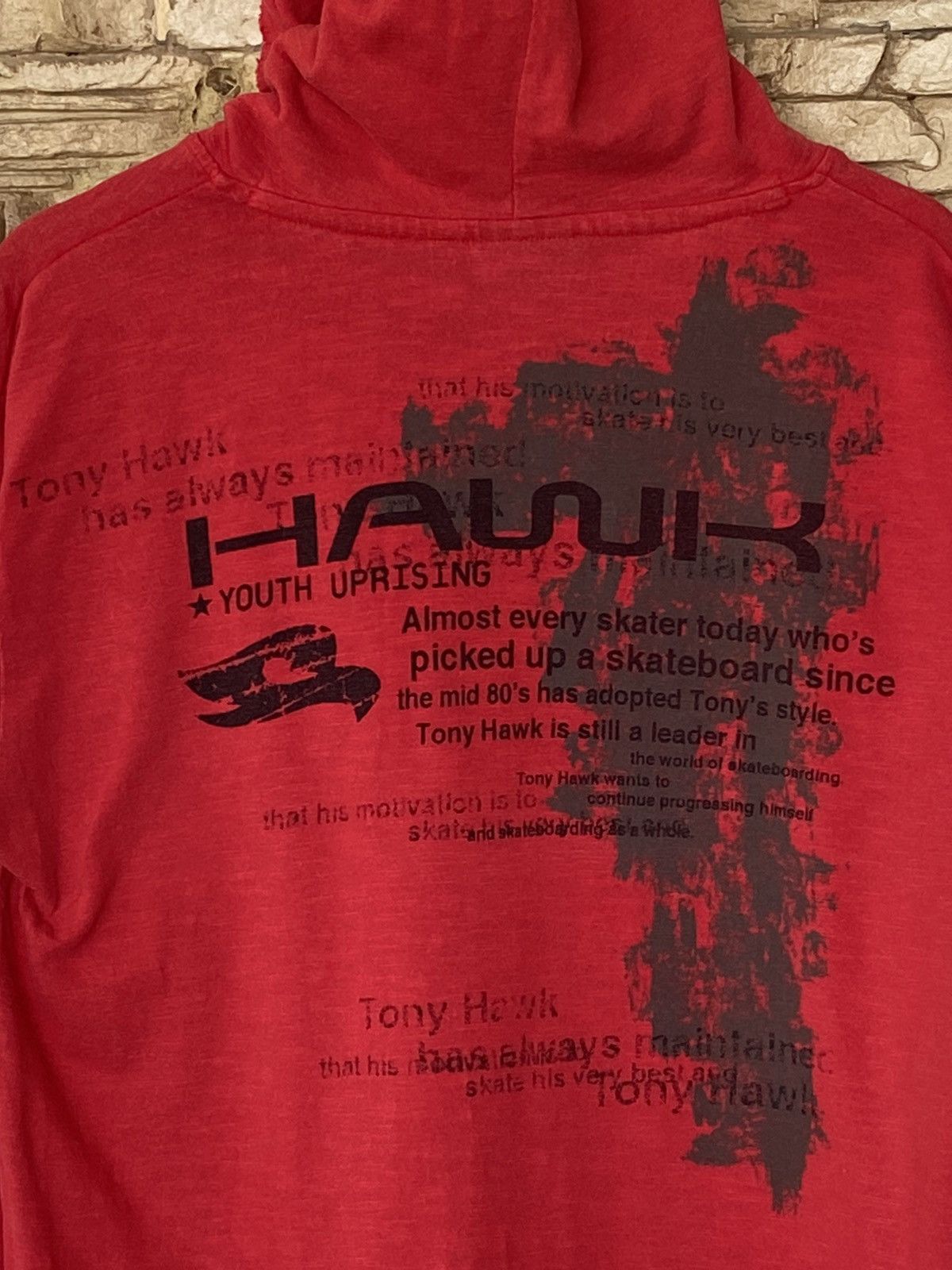 Tony Hawk Rare 90s Vintage Tony Hawk Skateboarding Long Sleeve Hoodie Size US L / EU 52-54 / 3 - 12 Thumbnail