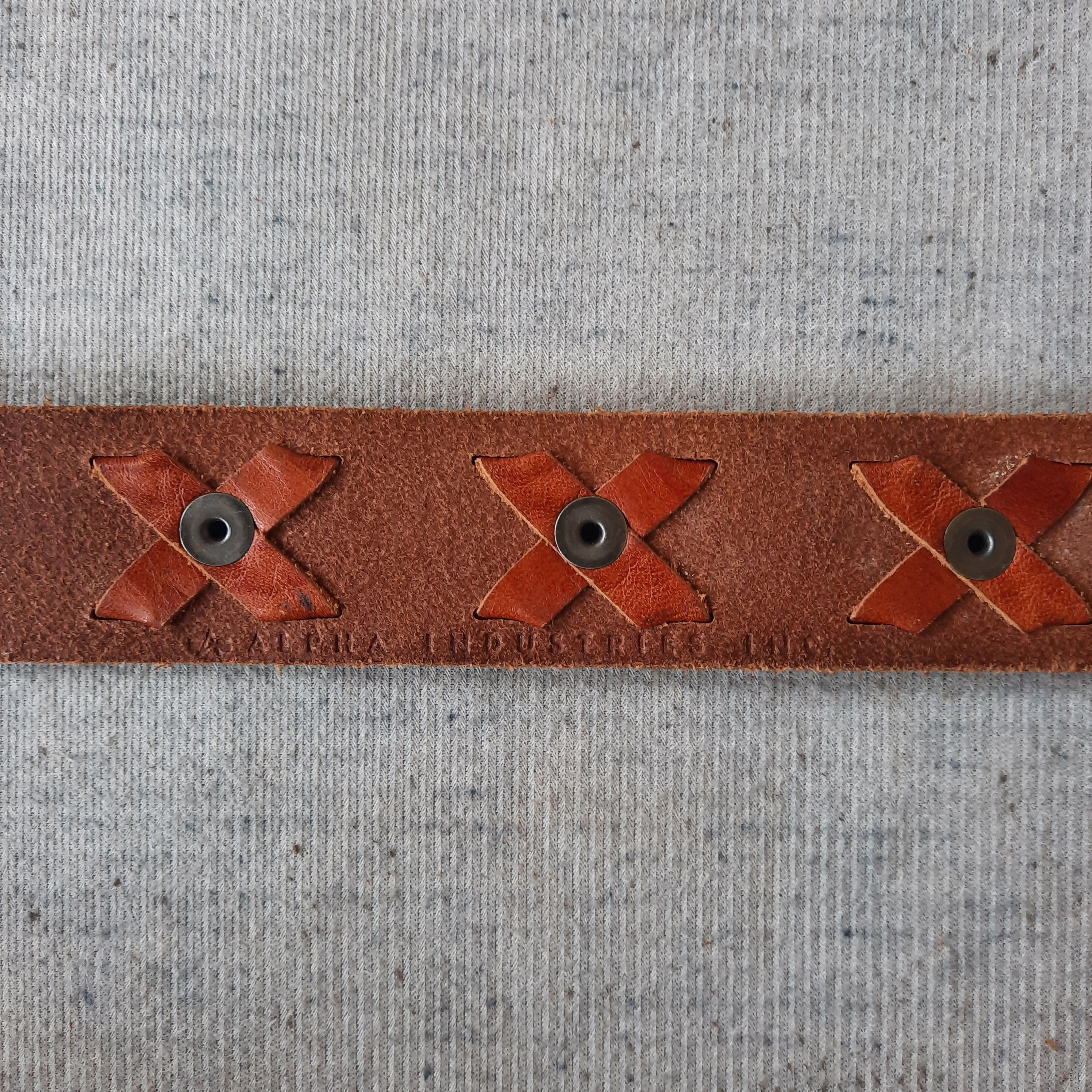 Tornado Mart ☠️ Alpha industries skull military style cross leather belt Size ONE SIZE - 8 Thumbnail