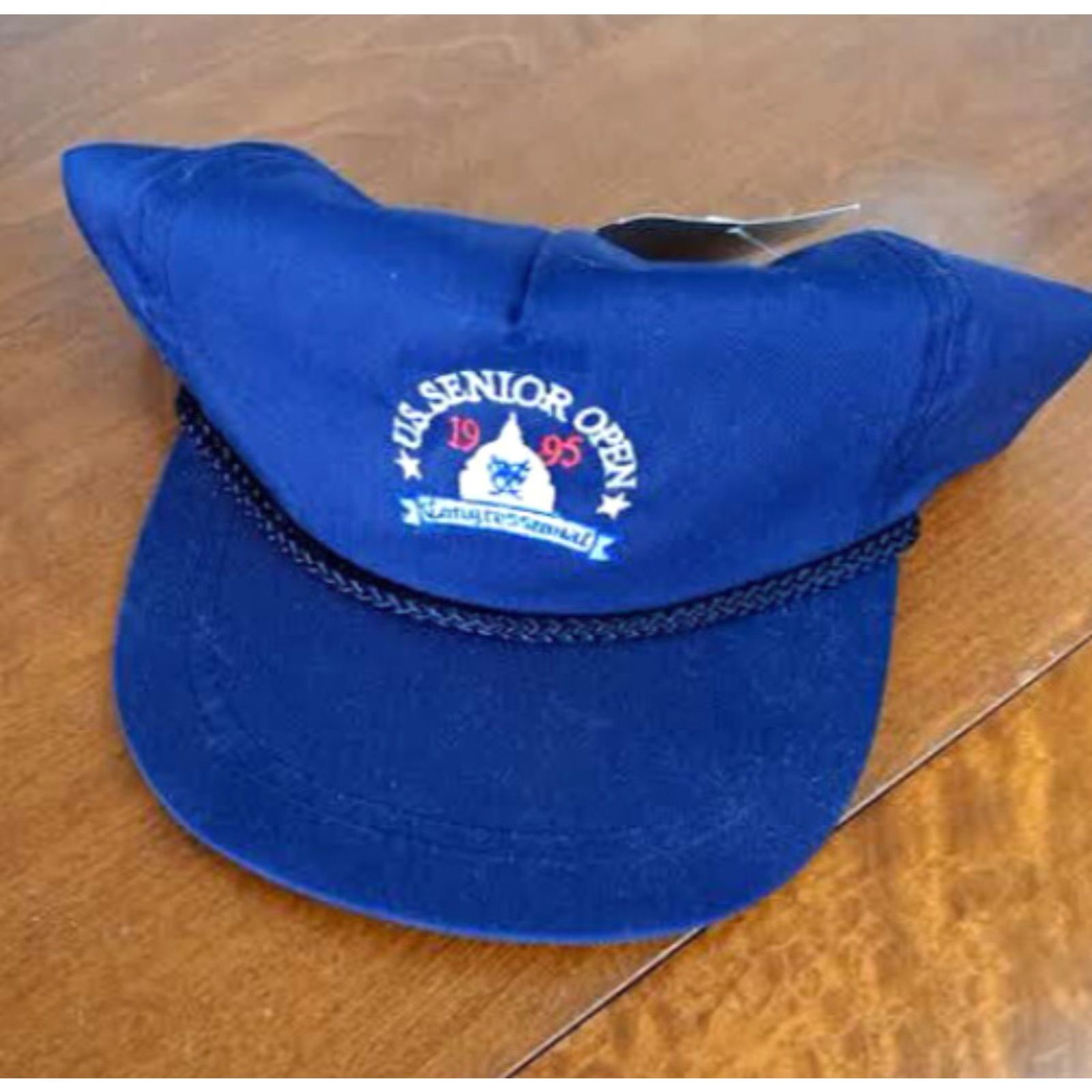 Vintage VINTAGE US Senior Open 1995 Congressional Hat Imperial Headwear Baseball Cap Men Adjustable Blue NWT Leather Strap Golf Canvas Cap Size ONE SIZE - 2 Thumbnail
