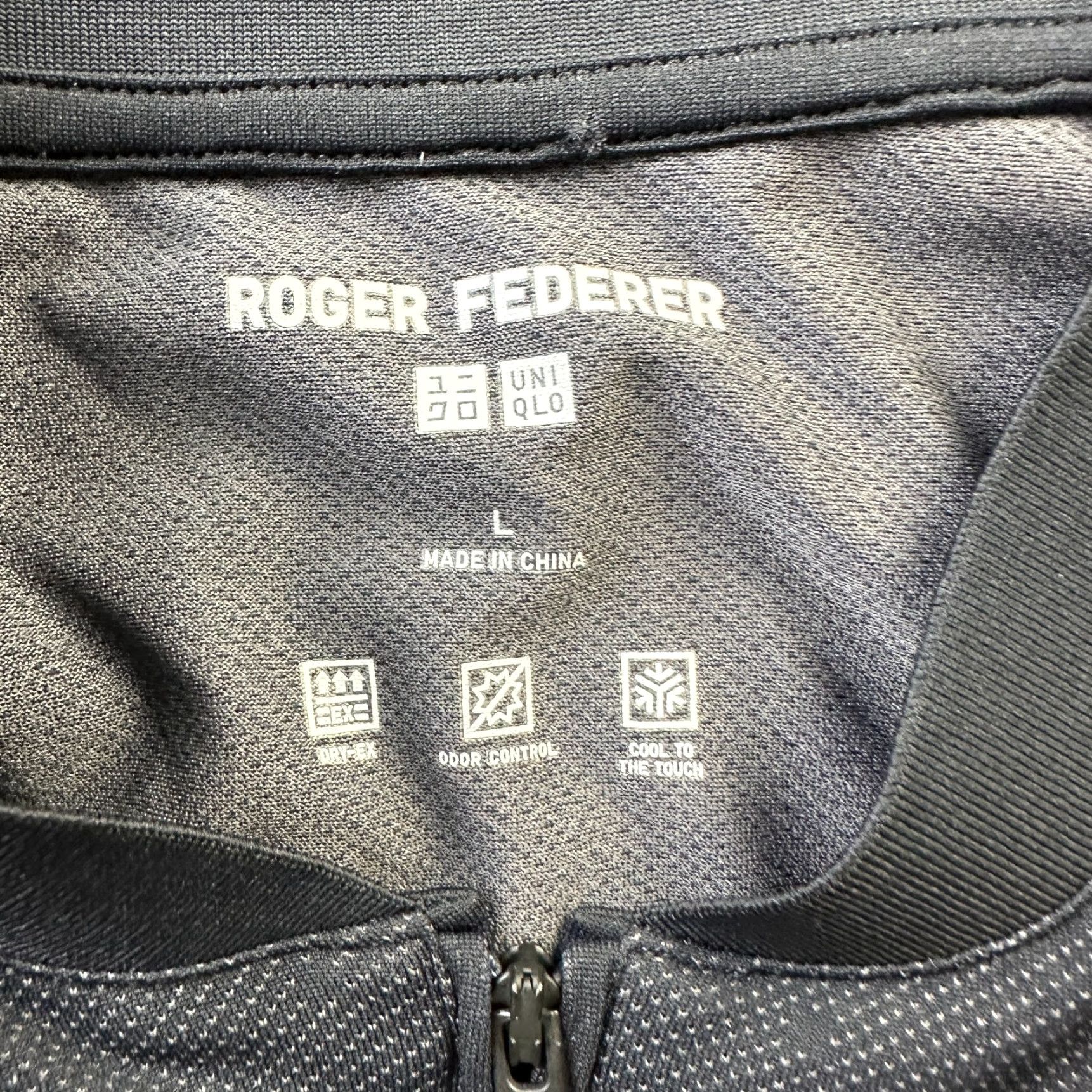 Uniqlo Uniqlo Roger Federer Shirt Mens Large Black 1/4 Zip Henley Performance Tennis Shirt Size US L / EU 52-54 / 3 - 5 Thumbnail
