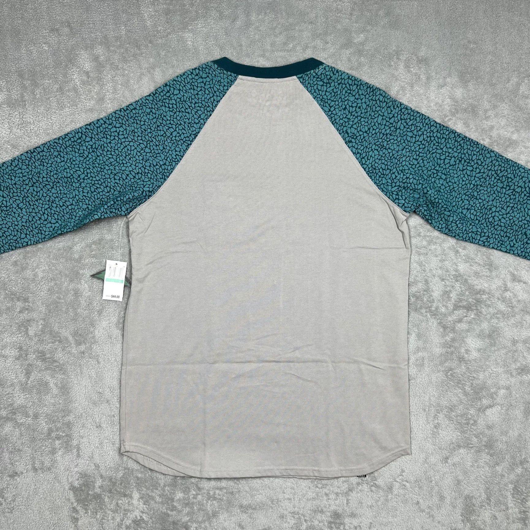 Glanshirt LRG Raglan Shirt Mens Large 3/4 Sleeve Teal Elephant Print Crew Neck Shirt LRG Hip Hop All Seasons Regular Men Size US L / EU 52-54 / 3 - 7 Thumbnail