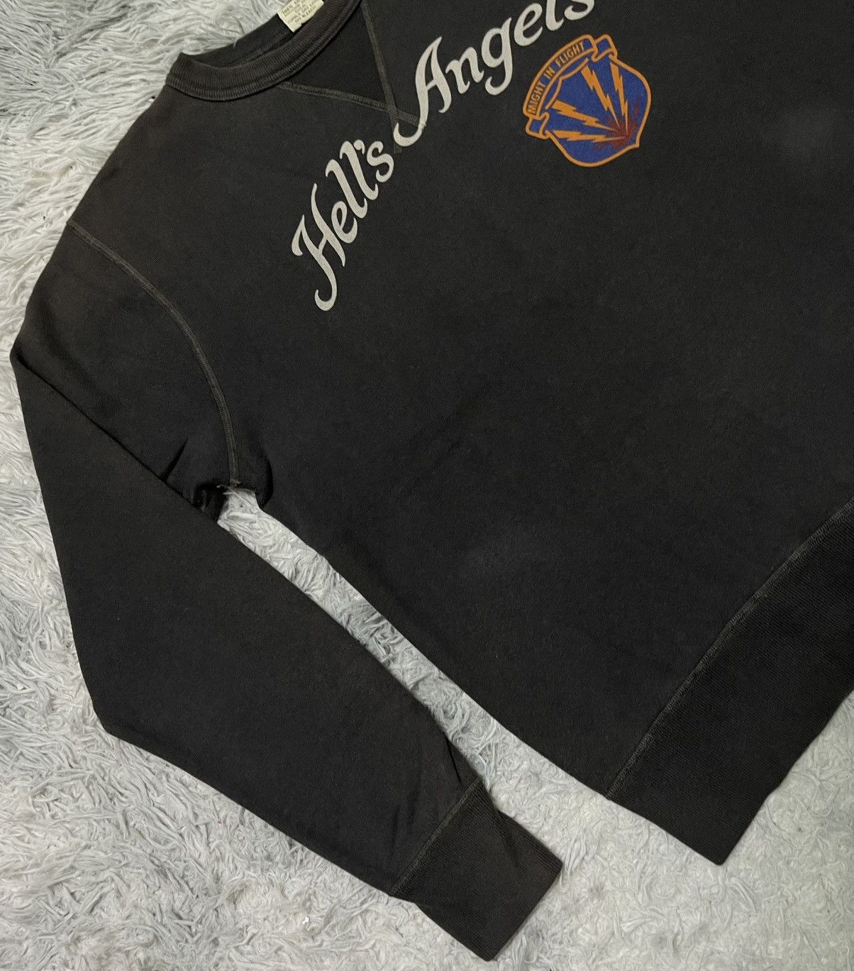 Buzz Rickson's VINTAGE BUZZ RICKSON SWEATSHIRT “HELLS ANGELS” CHARCOAL L Size US L / EU 52-54 / 3 - 5 Thumbnail