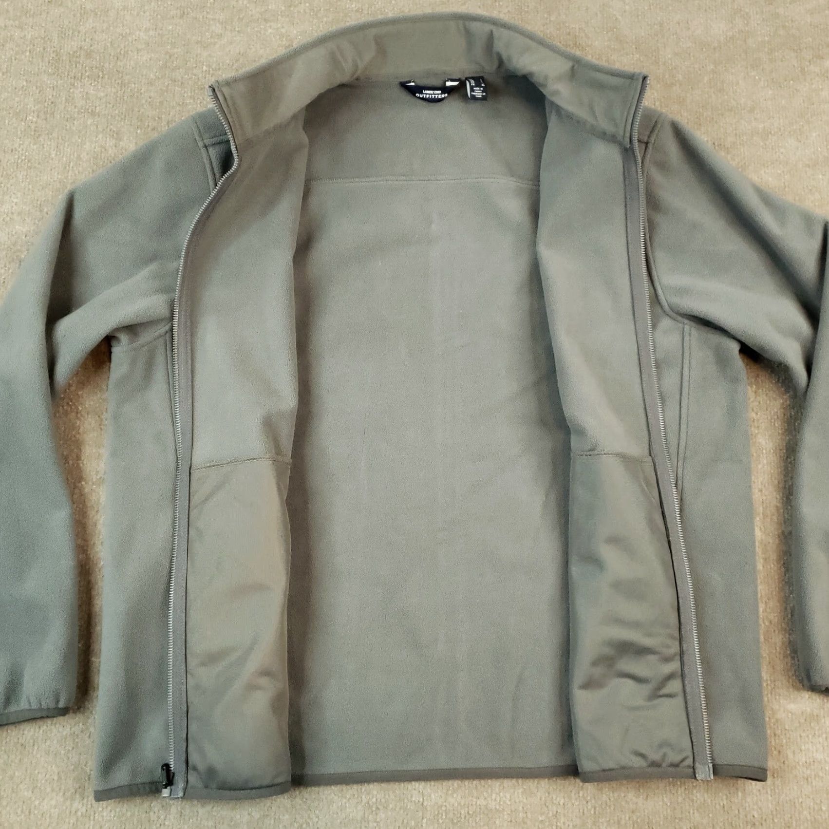 Lands' End Lands' End Fleece Sweatshirt Mens Large Gray Full Zip Pullover Mock Neck Shirt Mens L Gray Full Zip 90s? Size US L / EU 52-54 / 3 - 5 Thumbnail