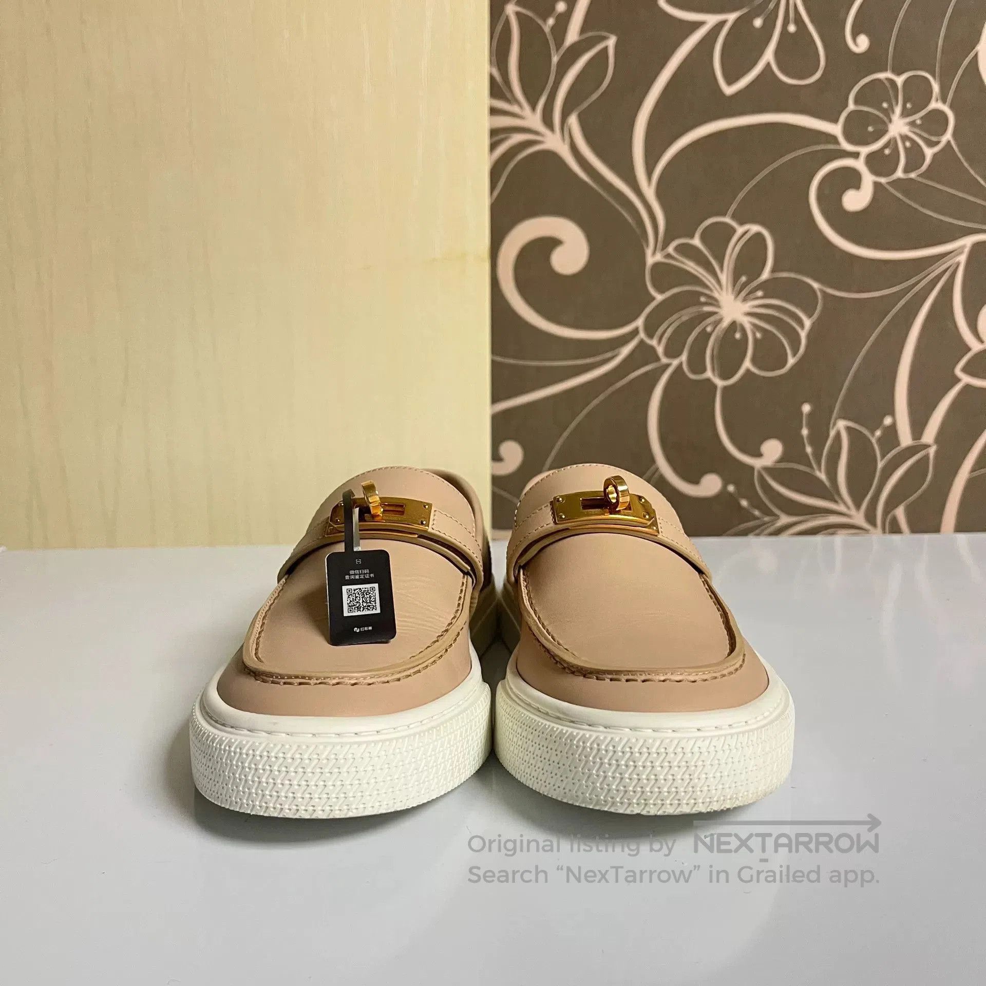 Hermes Hermes Beige Kelly Buckle Sneakers. Size US 6 / IT 36 - 2 Thumbnail