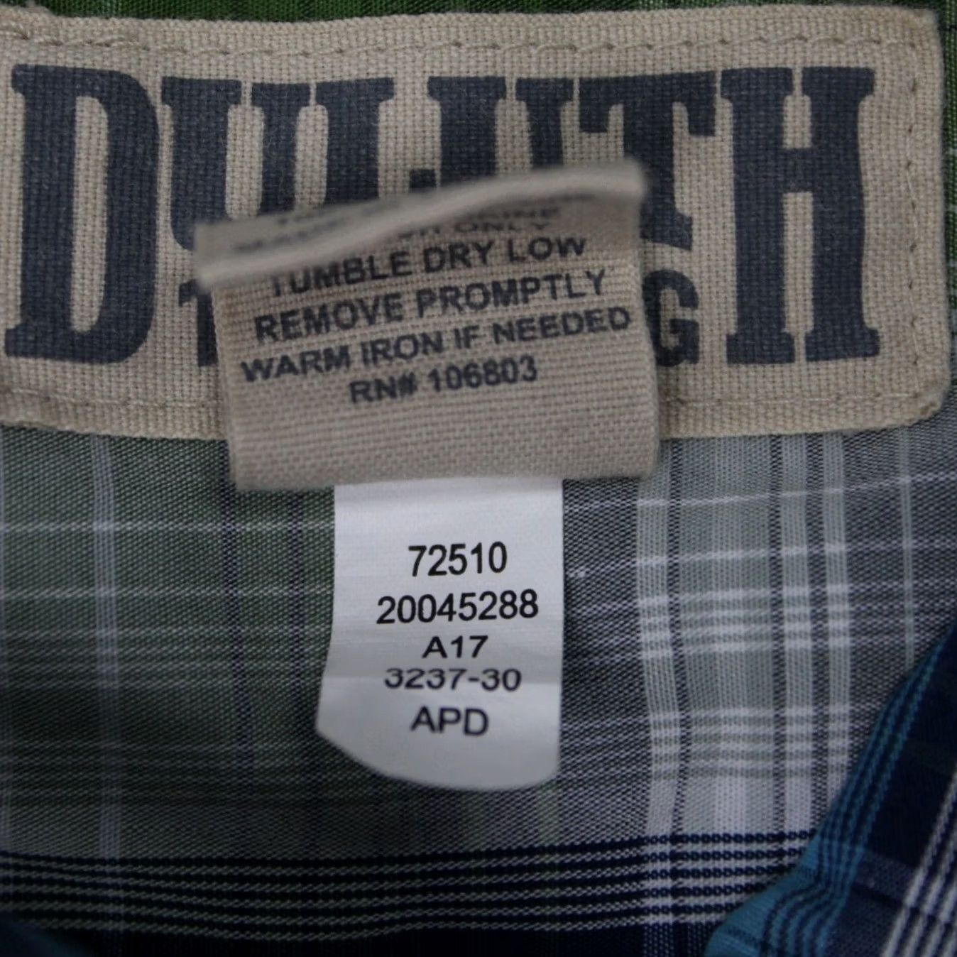 Vintage Duluth Mens XL Button-Up Plaid Shirt Green/Blue/White Cotton Short Sleeve Casual/Workwear, Breathable, Pockets, 26 Chest, Regular Fit, Vintage N/A Size US XL / EU 56 / 4 - 6 Thumbnail