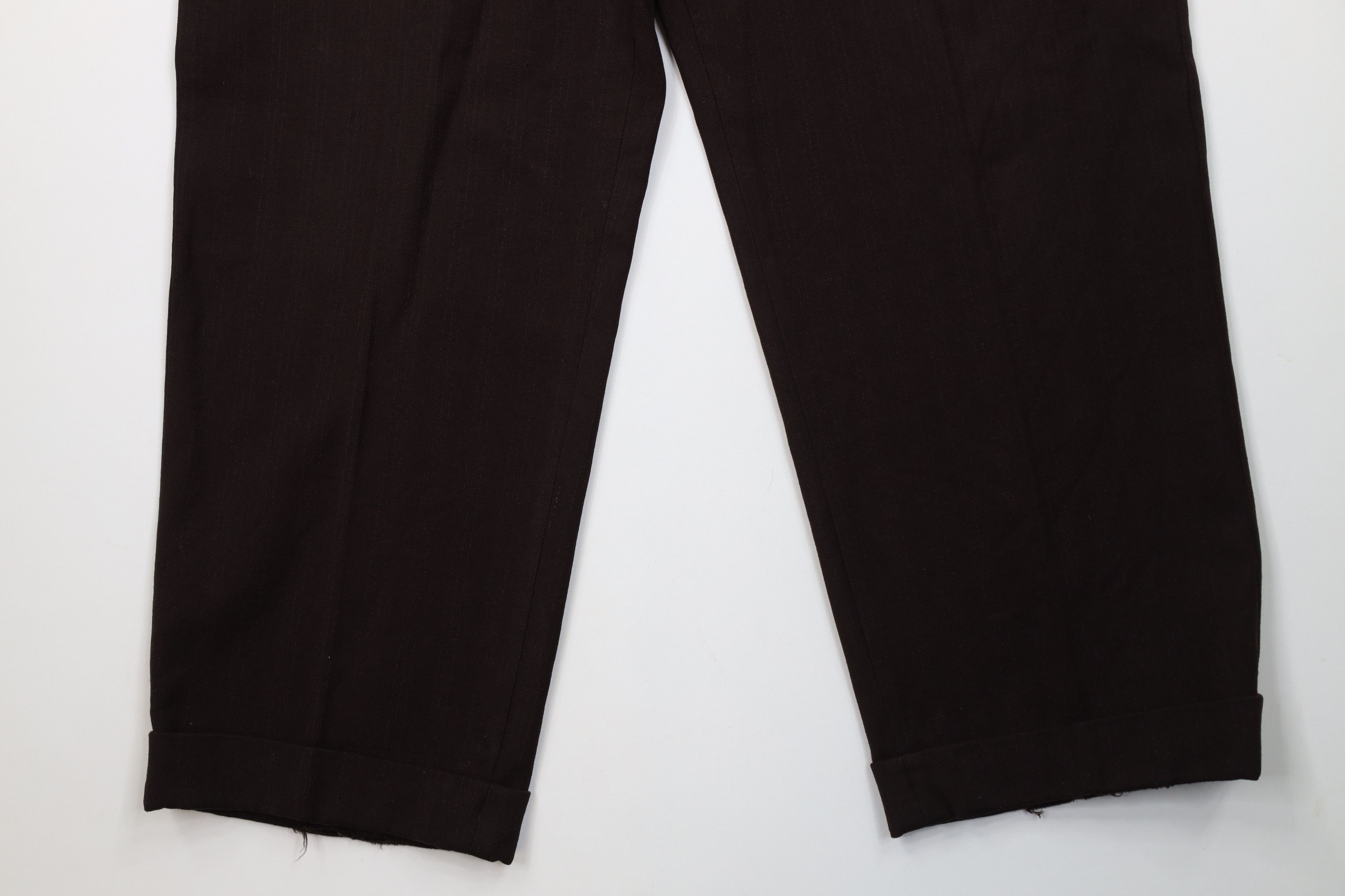Vintage Vintage 30s 40s Wool Striped Chino Pants Button Fly USA Size US 32 / EU 48 - 4 Thumbnail