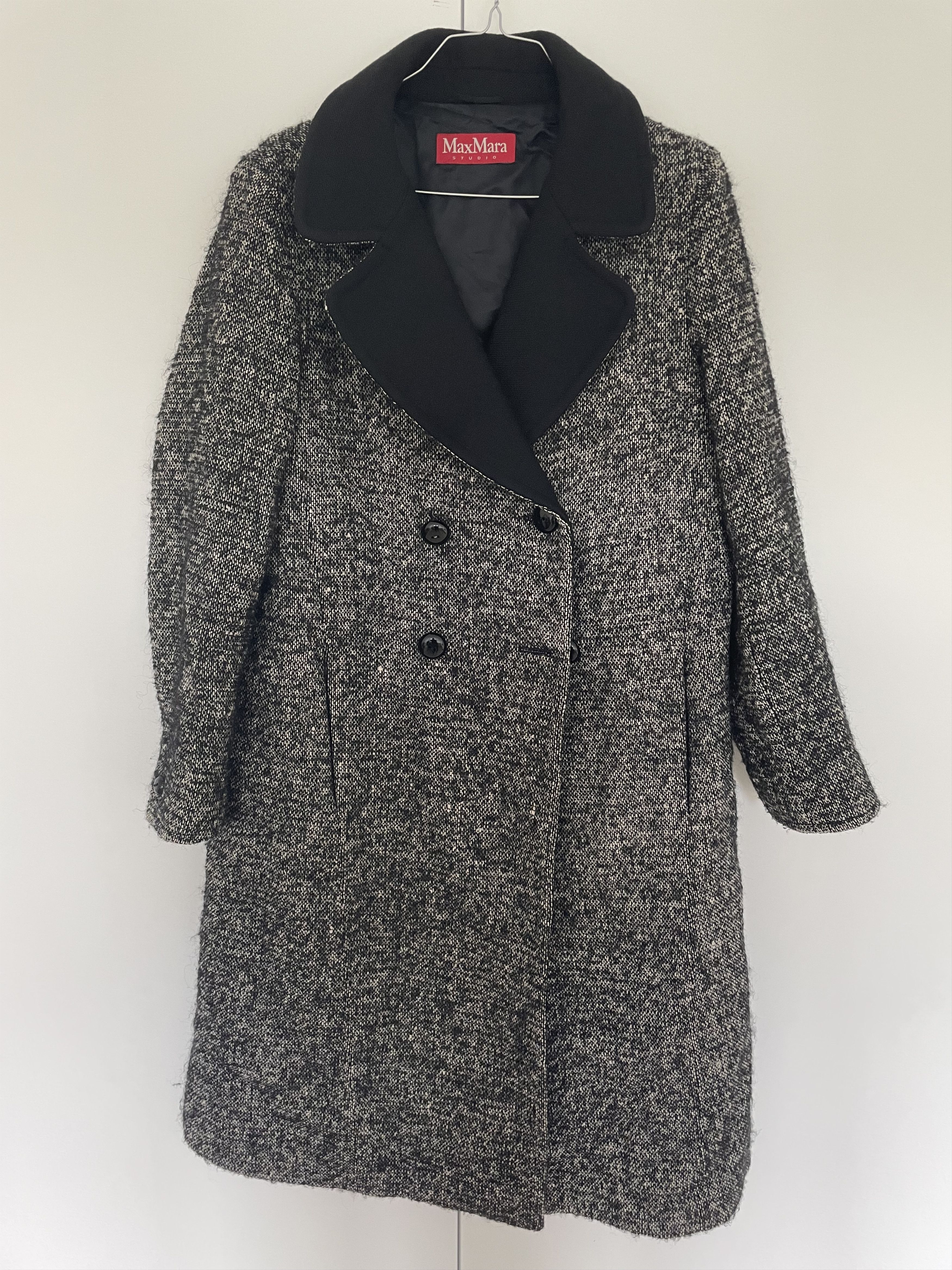 Max Mara Max Mara Studio Wool Tweed Coat Size L / US 10 / IT 46 - 4 Thumbnail