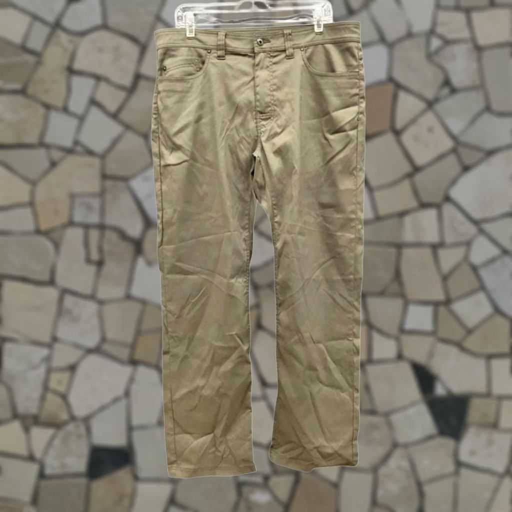 Prana PrAna Pants Men 36x32 Brown Slim Fit Ankle 32 Inseam Regular Size 36W 32L Mens Size US 36 / EU 52 - 1 Thumbnail