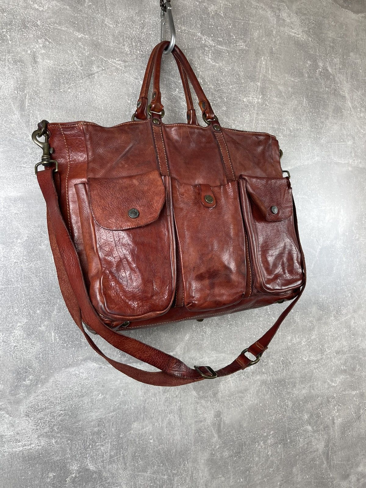 Other Campomaggi Leather Messenger Distressed Shoulder Satchel Bag Size ONE SIZE - 3 Thumbnail