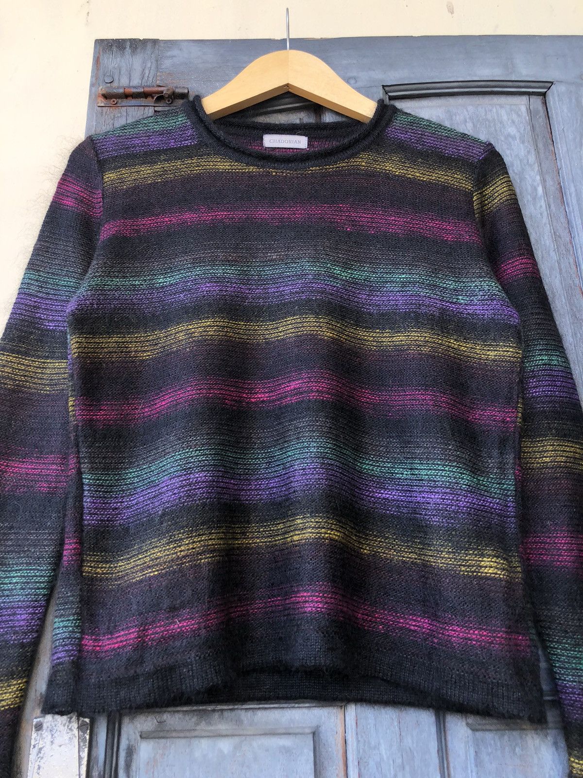 If Six Was Nine Chadorian Japanese Mohair Rainbow Psychedelic Stripe Style Size US M / EU 48-50 / 2 - 7 Thumbnail