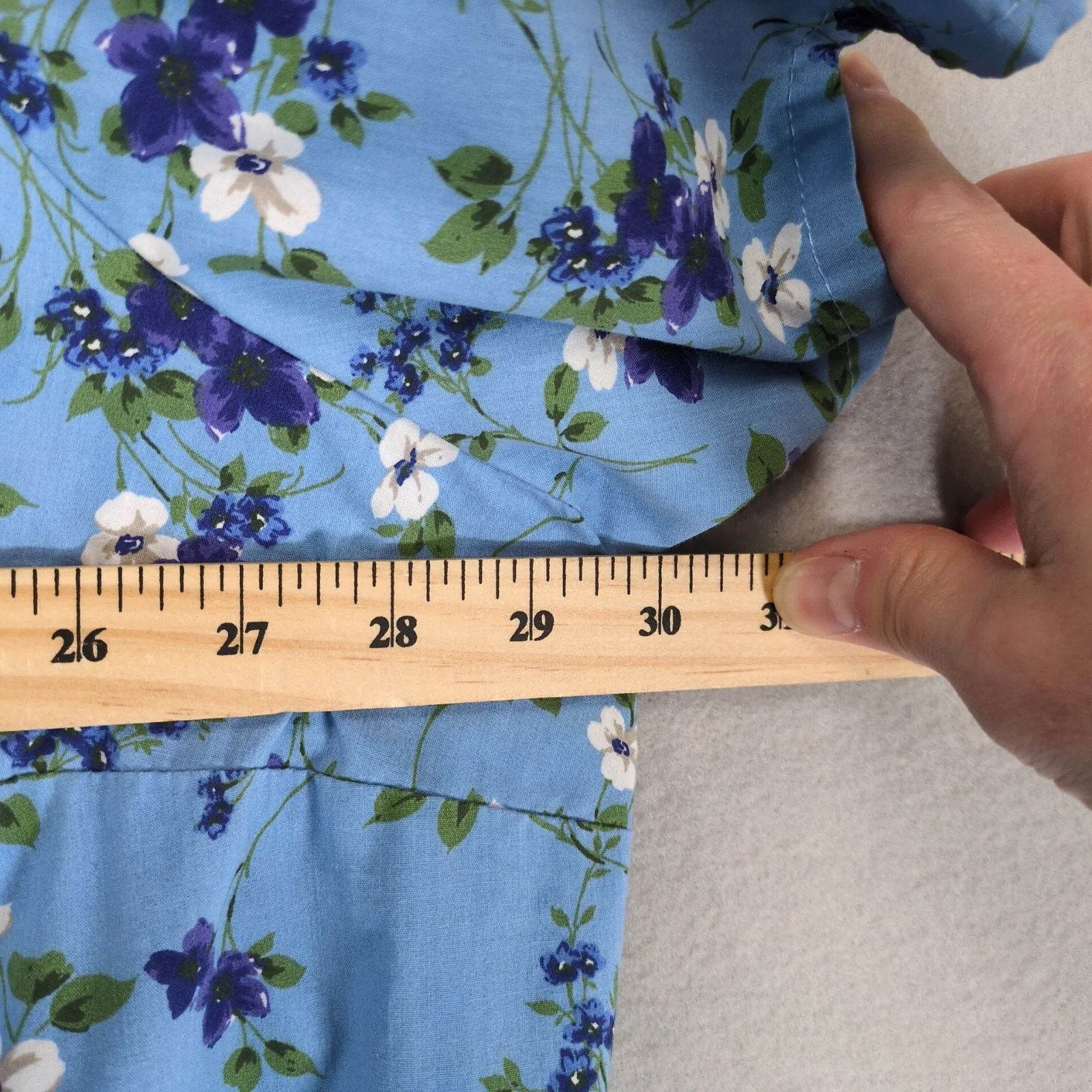 Other Woman Within Sky Blue Pretty Bloom Button Up Shirt 3X Plus Size 3XL / US 20-22 - 6 Thumbnail