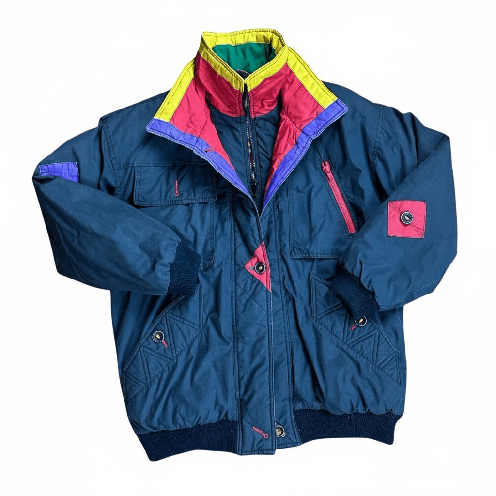 Vintage Vintage 90s Black Ski Winter Bomber Jacket - Small Size US S / EU 44-46 / 1 - 7 Thumbnail