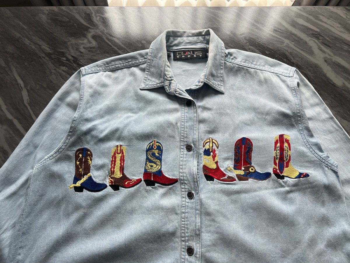 Band Tees × Designer Chaus Sport : Western Boots Style Size US M / EU 48-50 / 2 - 6 Thumbnail