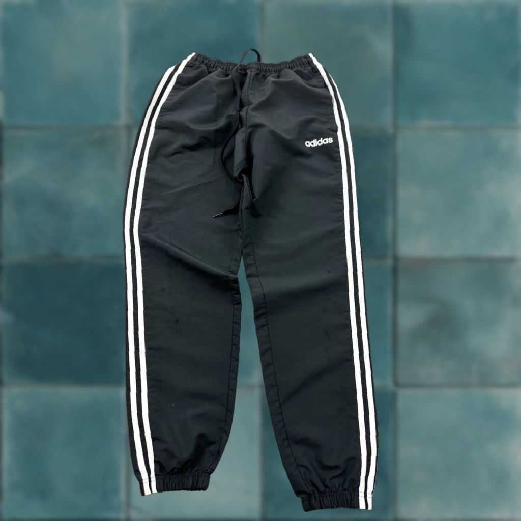 Adidas Adidas Men's Small Black Windbreaker Jogger Pants Activewear Basketball Running Size US 29 - 1 Thumbnail