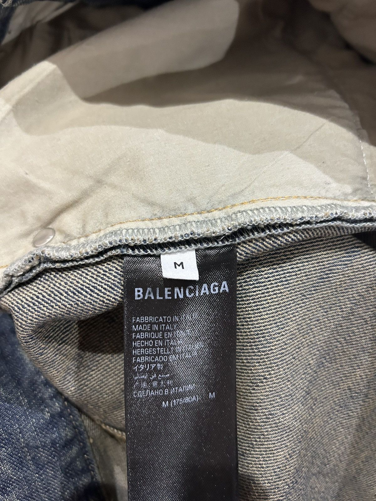 Balenciaga × Designer Balenciaga SS23 Mudshow Runway Graffiti Mud Wash Denim Size US 35 - 9 Thumbnail