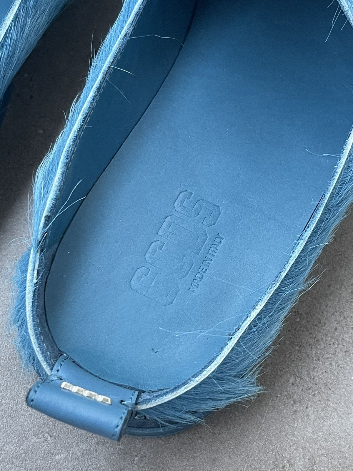 GCDS × Marni !DS! SS23 GCDS Fussbet Calf Hair Blue Cavallino Mules Clogs Size US 10 / EU 43 - 11 Thumbnail