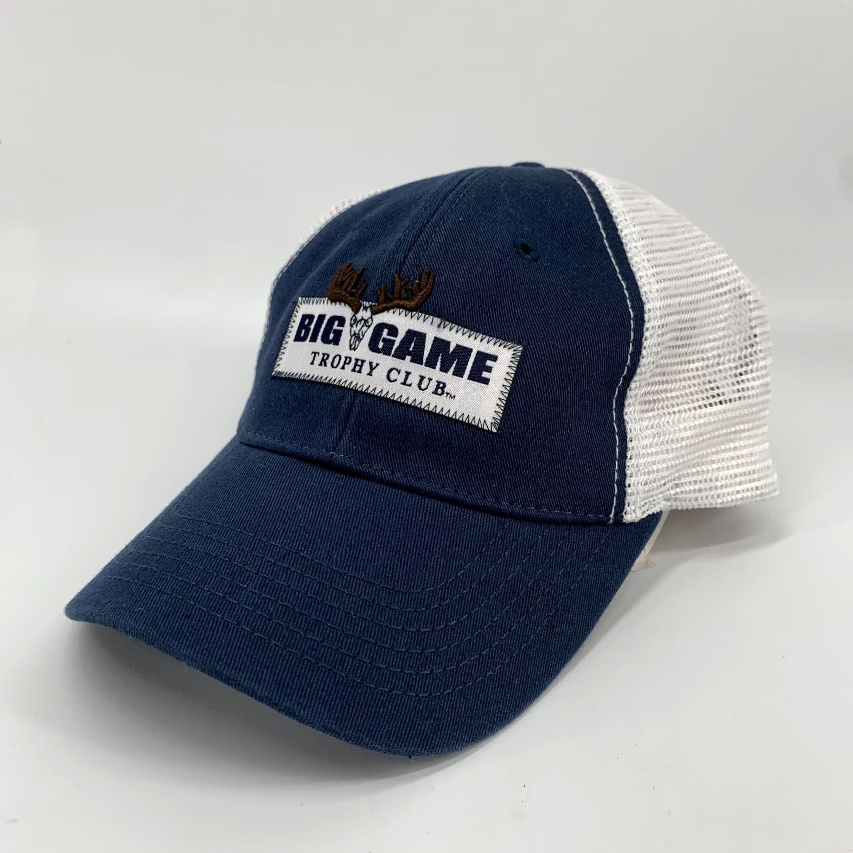 Olive Live Oak Big Game Trophy Club Adjustable Trucker Hat Men's Blue White NWT Size ONE SIZE - 2 Thumbnail