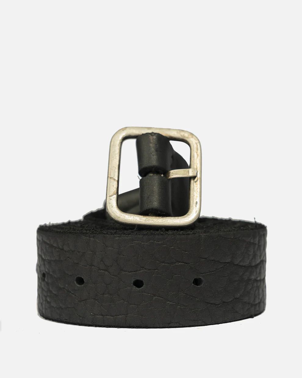 image of Guidi Bison Full Grain Leather Belt Blt 16 in Black, Men's
