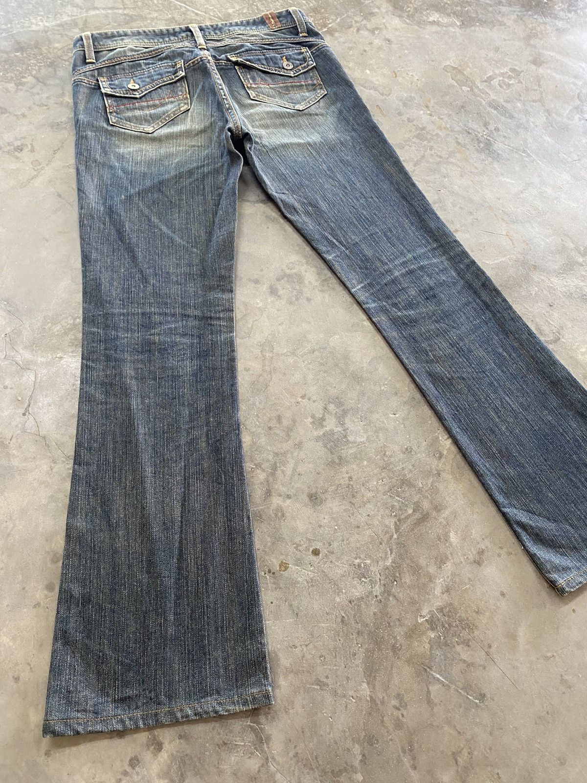 Hysteric Glamour × If Six Was Nine × Japanese Brand Flare Jeans Sweet Camel Mud Rusty Denim Size US 29 - 1 Thumbnail