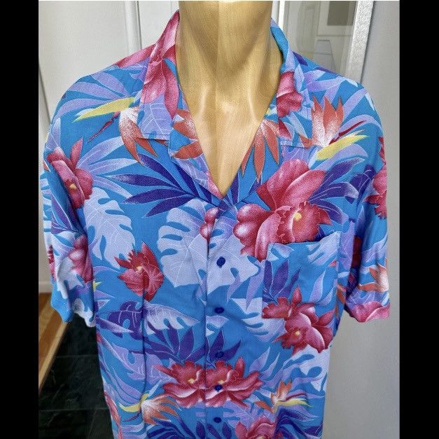 Impulse × Vintage VINTAGE 1990s IMPULSE RAYON HAWAIIAN SHIRT FLORAL MENS XL Size US XL / EU 56 / 4 - 2 Thumbnail