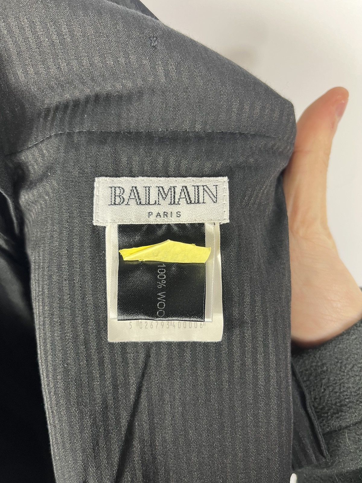 Balmain Vintage Balmain Paris Striped Wool Suit Blazer and Trousers Size 42R - 6 Thumbnail