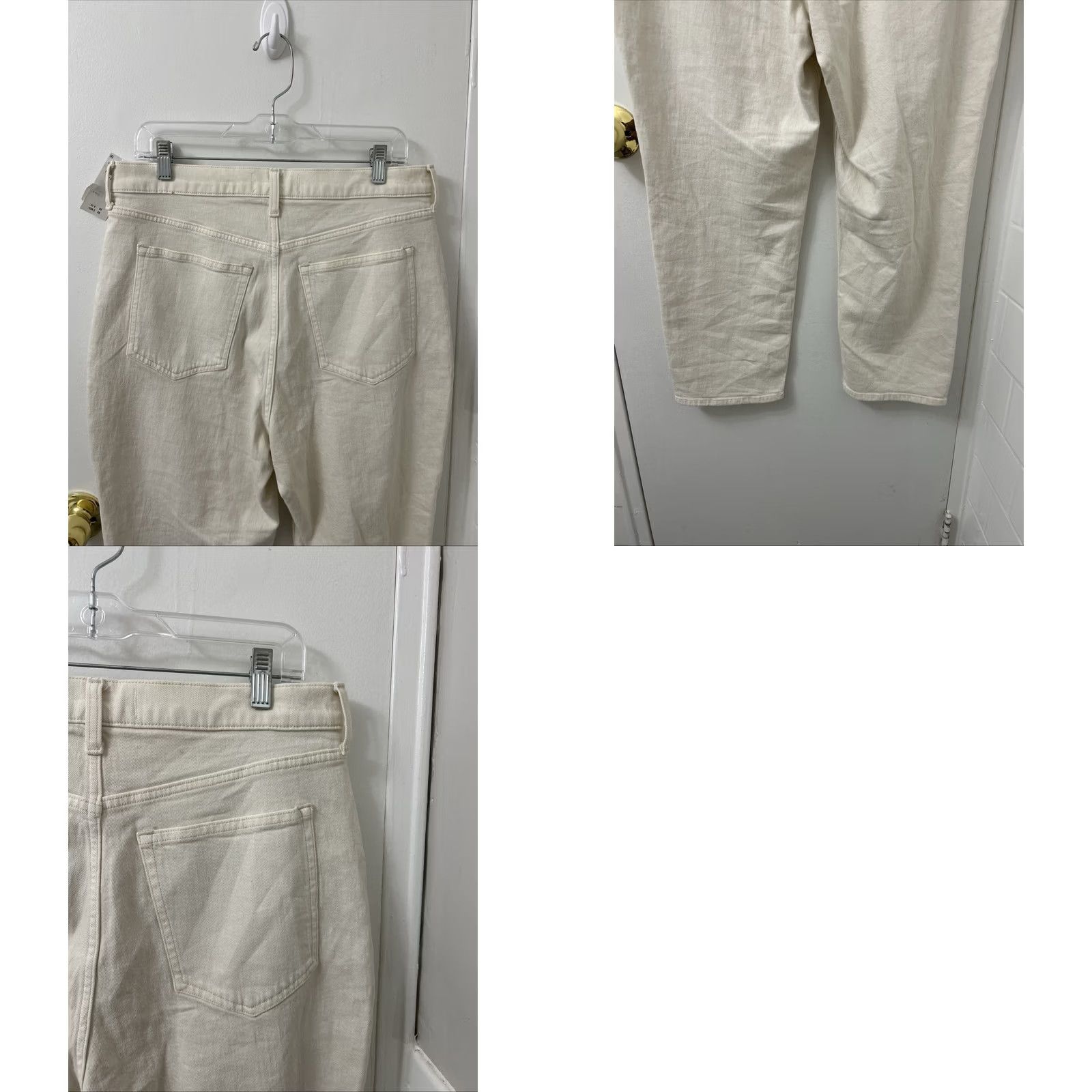 Abercrombie & Fitch VINTAGE Abercrombie & Fitch Jeans Womens 32x24 Beige Cream Ankle Straight Ultra High Rise Regular Size 32 Women Jeans Cream Ankle 90s Style Womens Size 24" / US 00 / IT 34 - 8 Thumbnail
