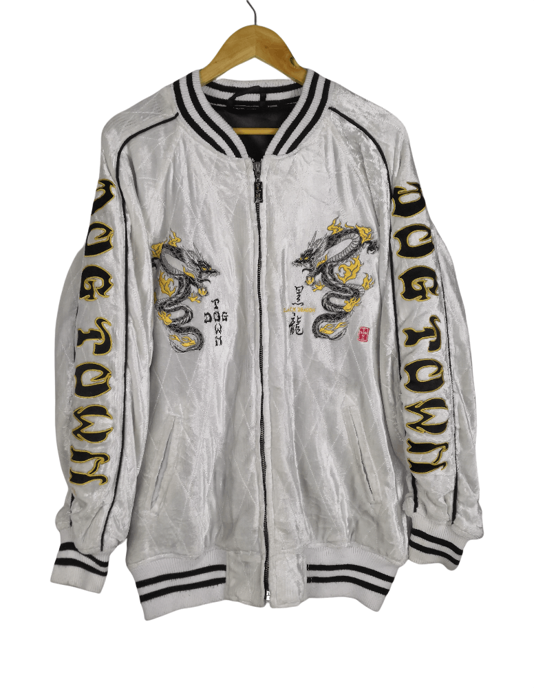 Dogtown Vintage Dogtown Black Dragon Velvet Jacket Sukajan Size US XL / EU 56 / 4 - 2 Thumbnail