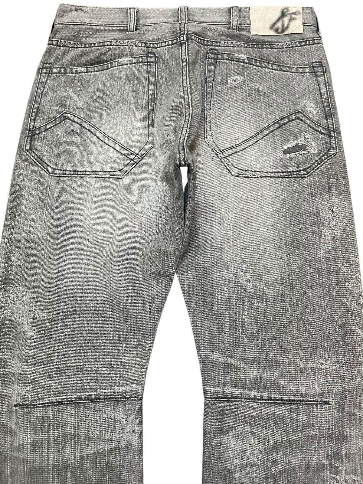 Japanese Brand Vintage Soul Of Freedom Curvy Leg Distressed Denim Size US 32 / EU 48 - 6 Thumbnail