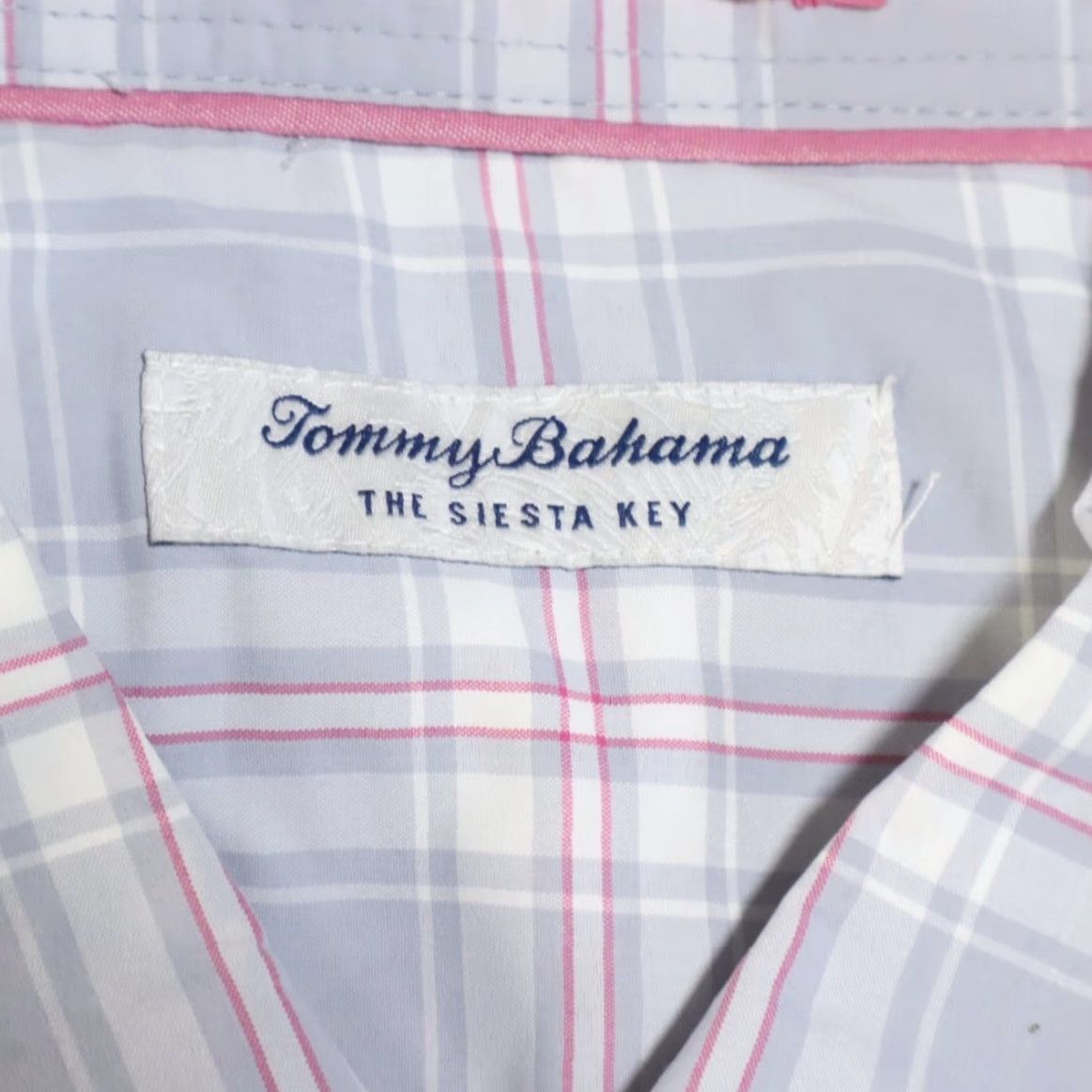 Tommy Bahama Tommy Bahama Shirt Nylon Plaid Button Up Gray XL Mens Siesta Key Performance Stretch Long Sleeve Size US XL / EU 56 / 4 - 5 Thumbnail