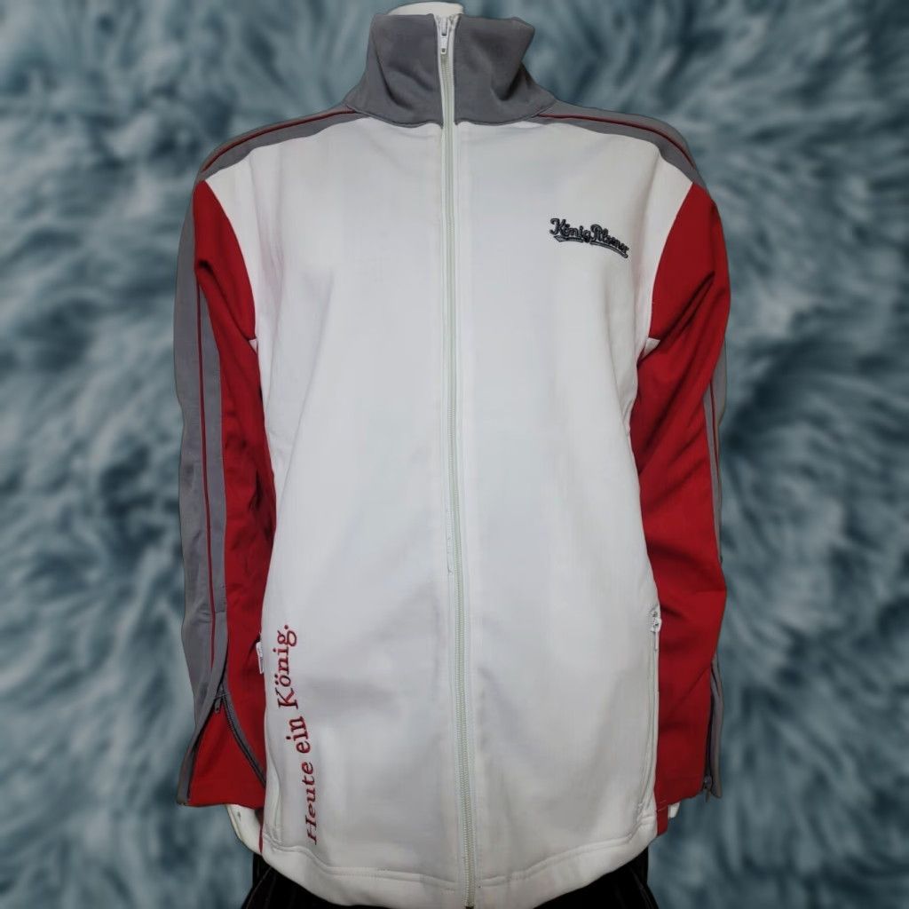 Vintage VINTAGE Konig Pilsener German Beer Jacket Windbreaker Zip Up 2XL White Men Size US XXL / EU 58 / 5 - 1 Thumbnail