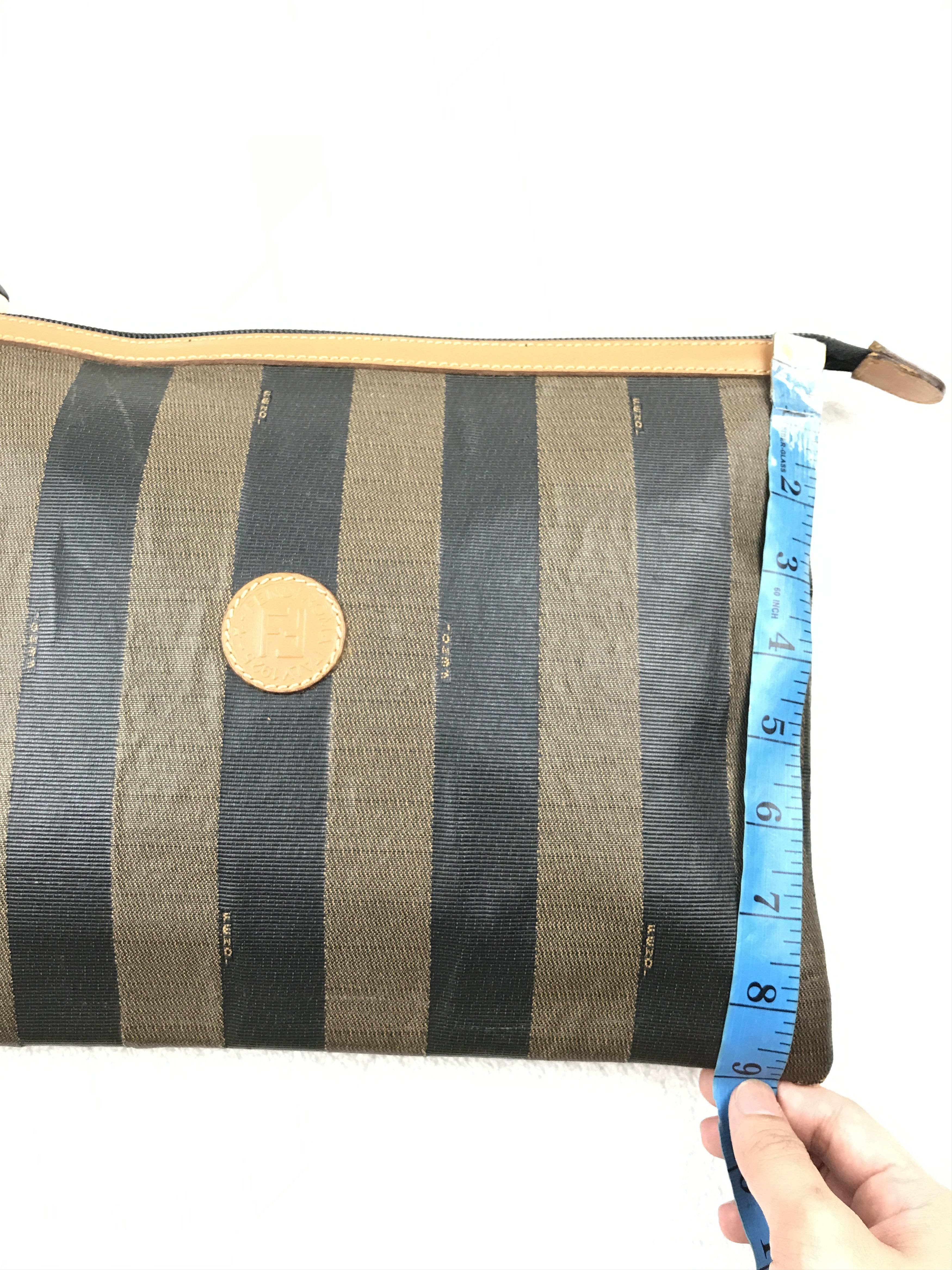Fendi Vintage Fendi Pequin Striped Clutch Bag Size ONE SIZE - 6 Thumbnail