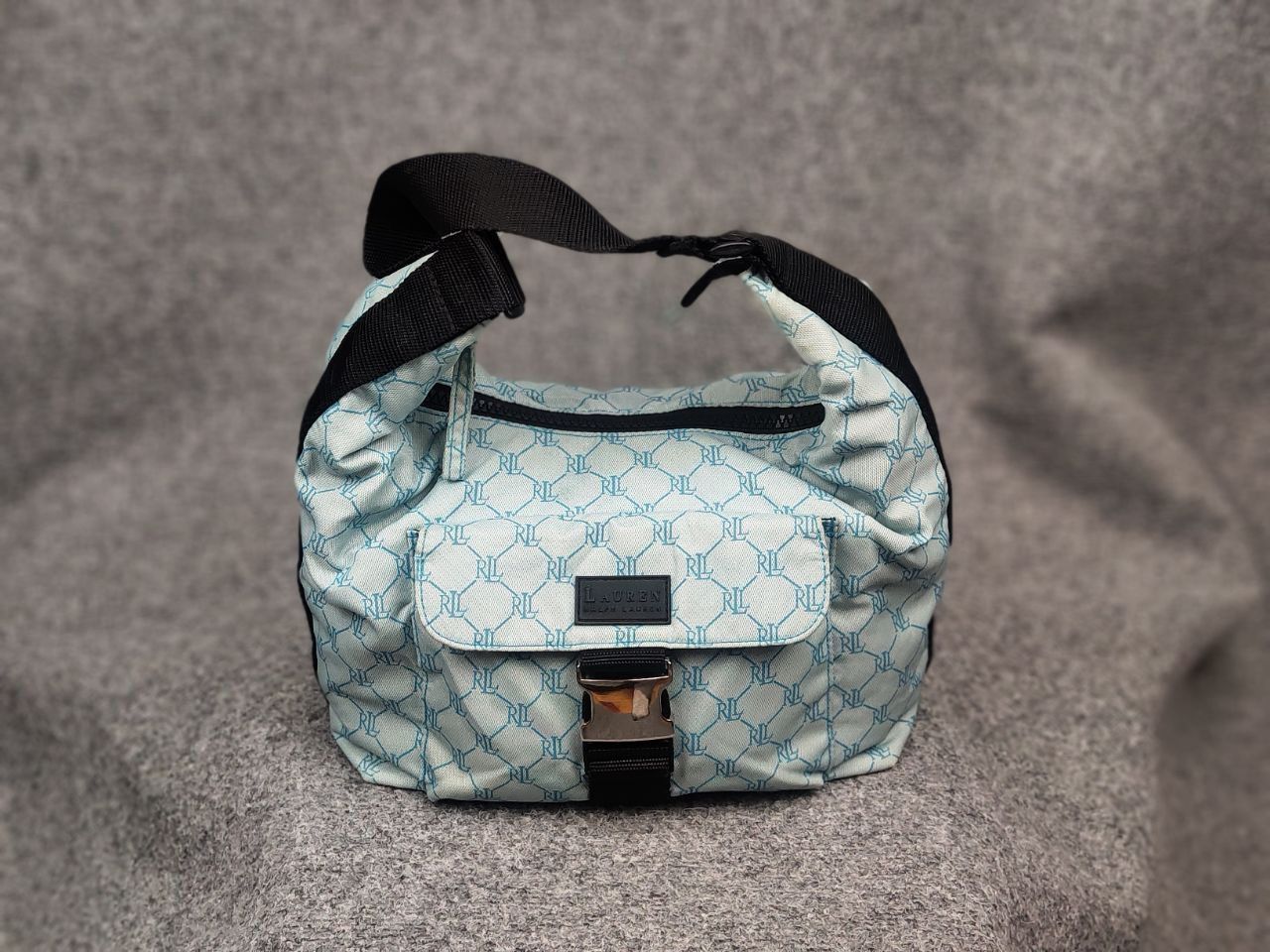 Polo Ralph Lauren Vintage Lauren Ralph Lauren Hobo Handbag blue Monogram Y2K Size ONE SIZE - 3 Thumbnail