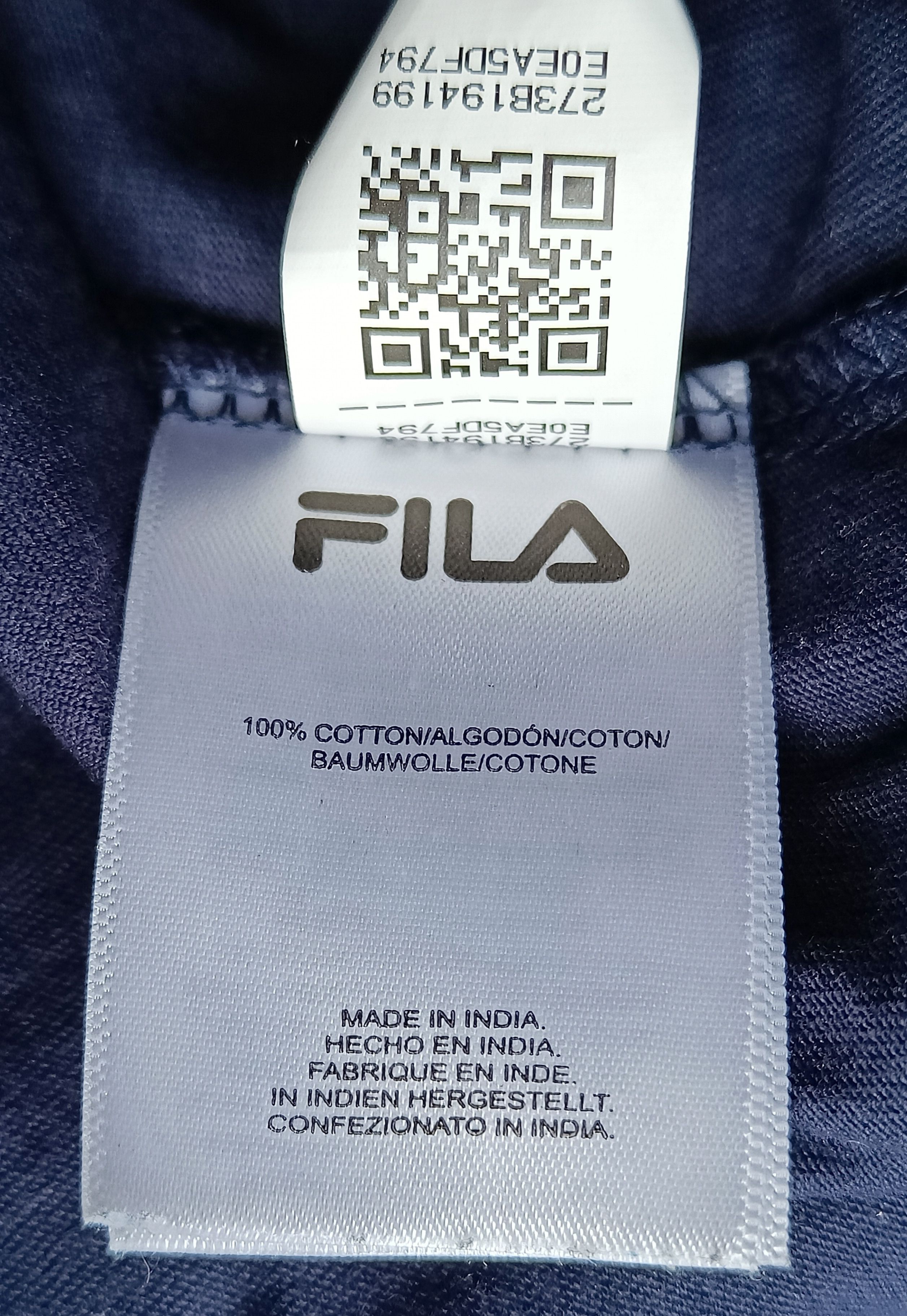 Fila Fila Men's T-Shirt - Navy Blue with Red Accents Size US M / EU 48-50 / 2 - 4 Thumbnail