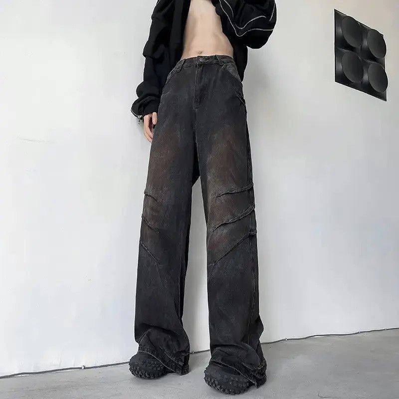 Japanese Brand Retro loose straight leg micro flared jeans Size US 32 / EU 48 - 5 Thumbnail