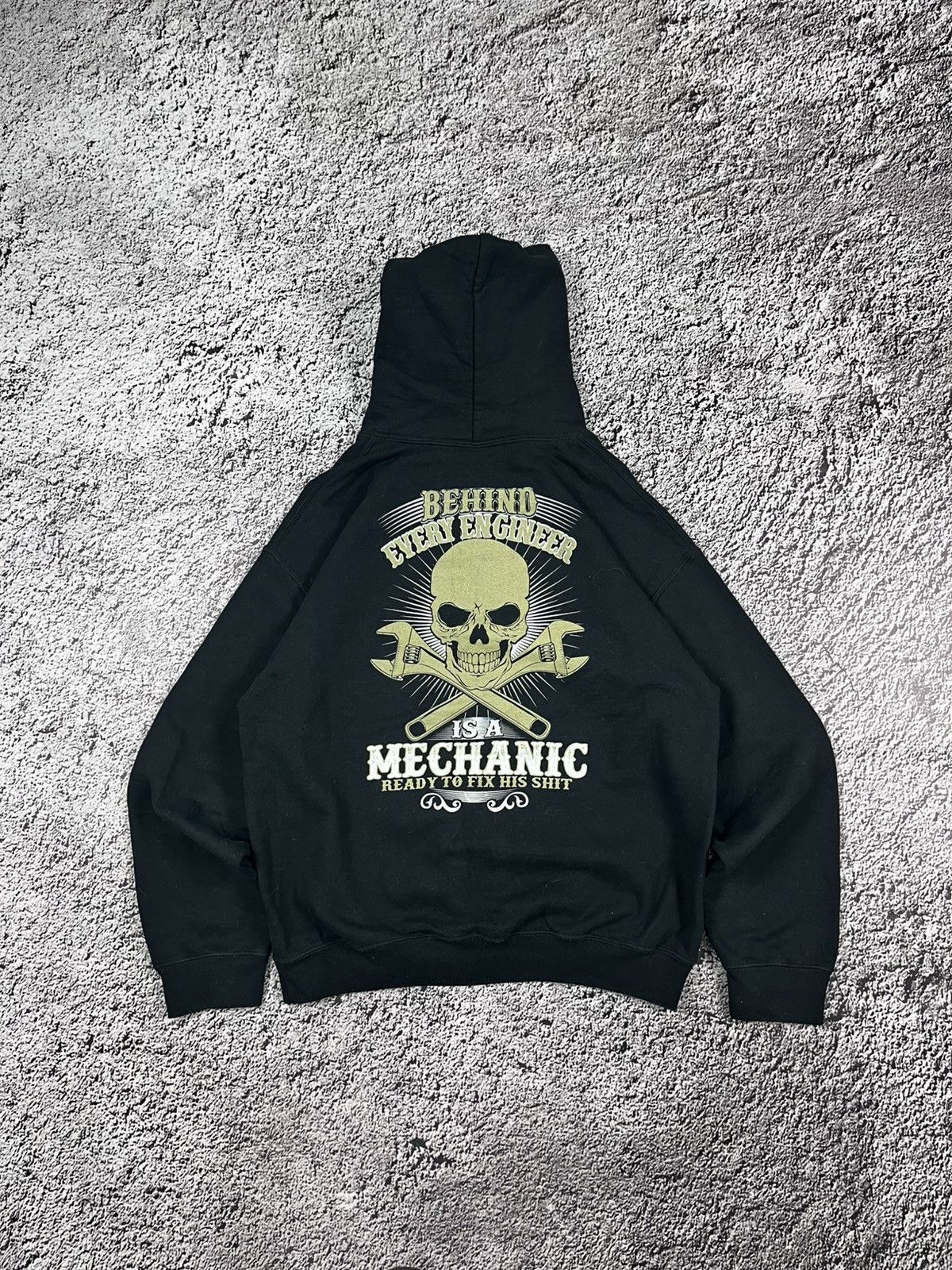 Band Tees Vintage Y2K mechanic skull big logo hoodie streetwear size M Size US M / EU 48-50 / 2 - 1 Thumbnail