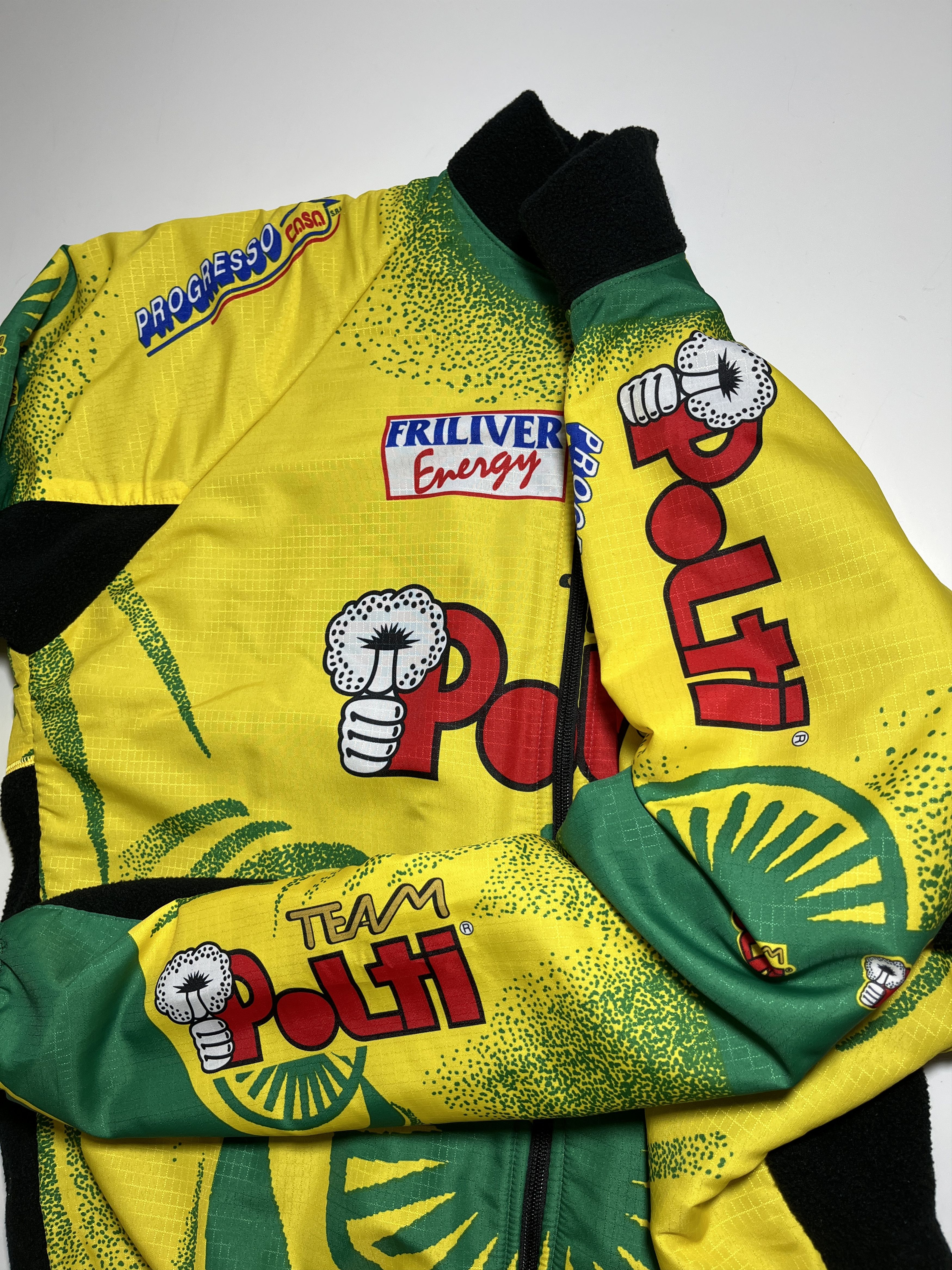 Vintage Vintage SMS Santini Polti Team Cycling Fleece Jacket Size US XXL / EU 58 / 5 - 9 Thumbnail