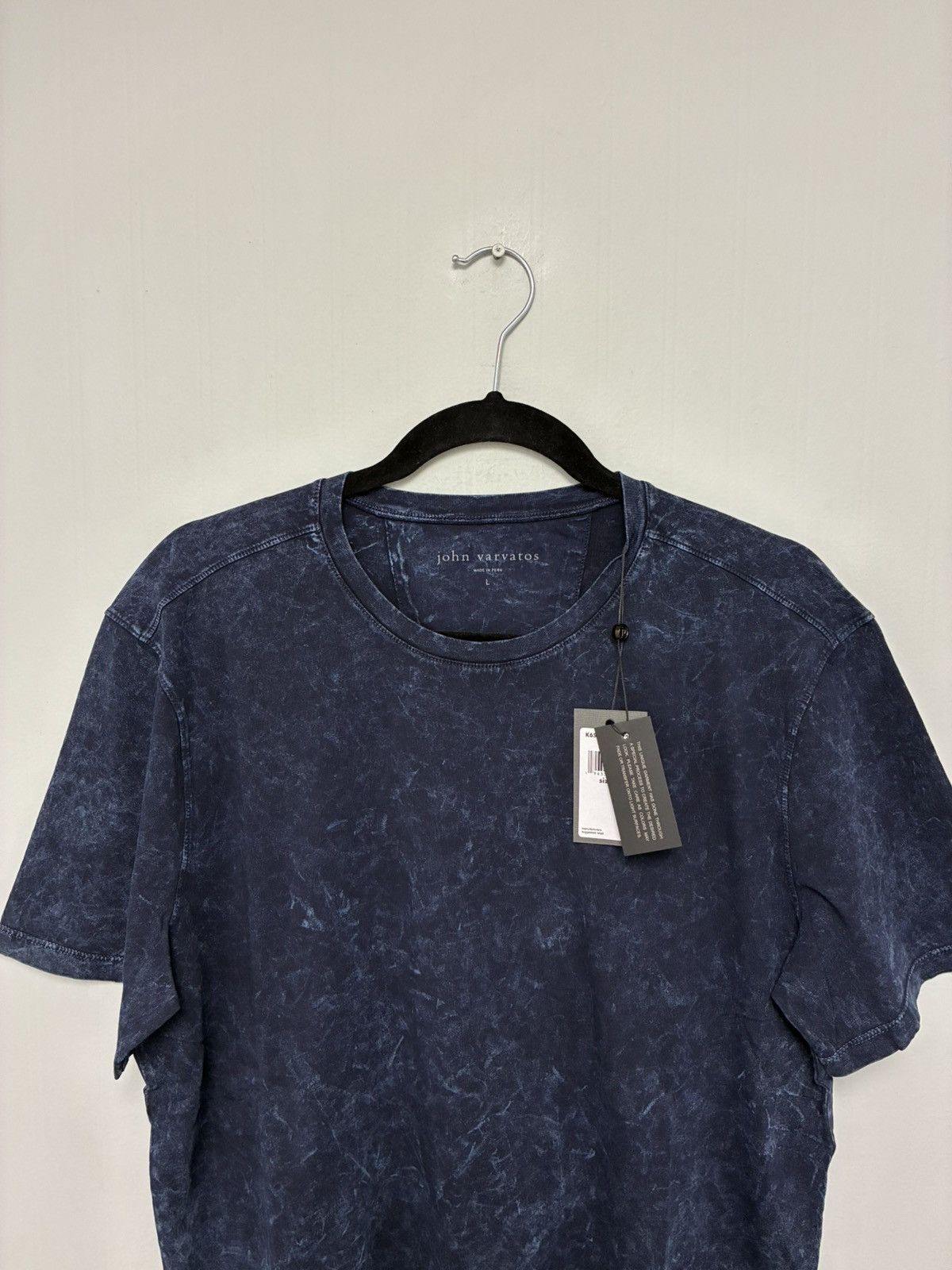 John Varvatos Blue Abstract Marble Cotton tee Size large Size US L / EU 52-54 / 3 - 3 Thumbnail