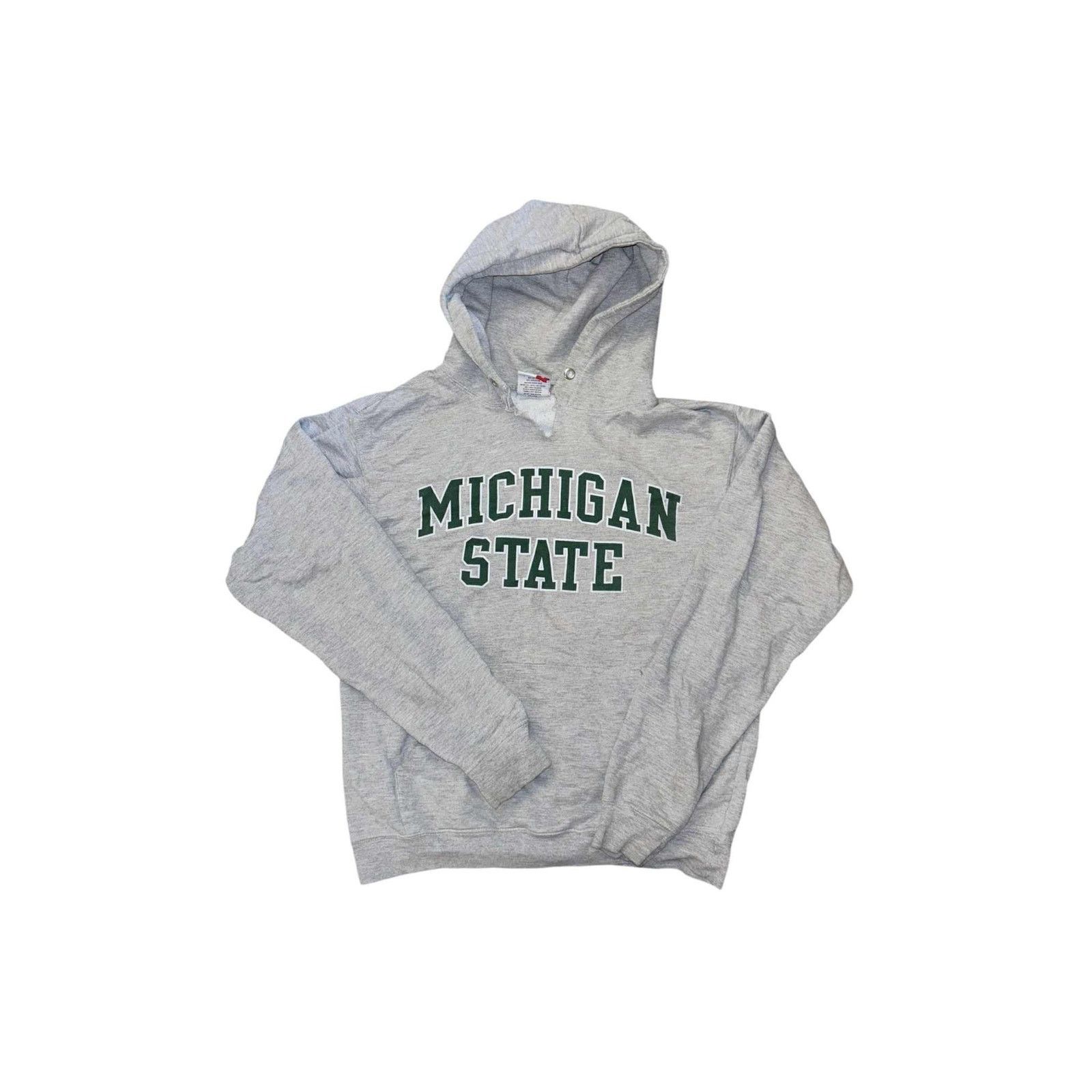 NCAA Michigan State Pullover Hoodie Gray/Green Adult Unisex Small Size US S / EU 44-46 / 1 - 3 Thumbnail